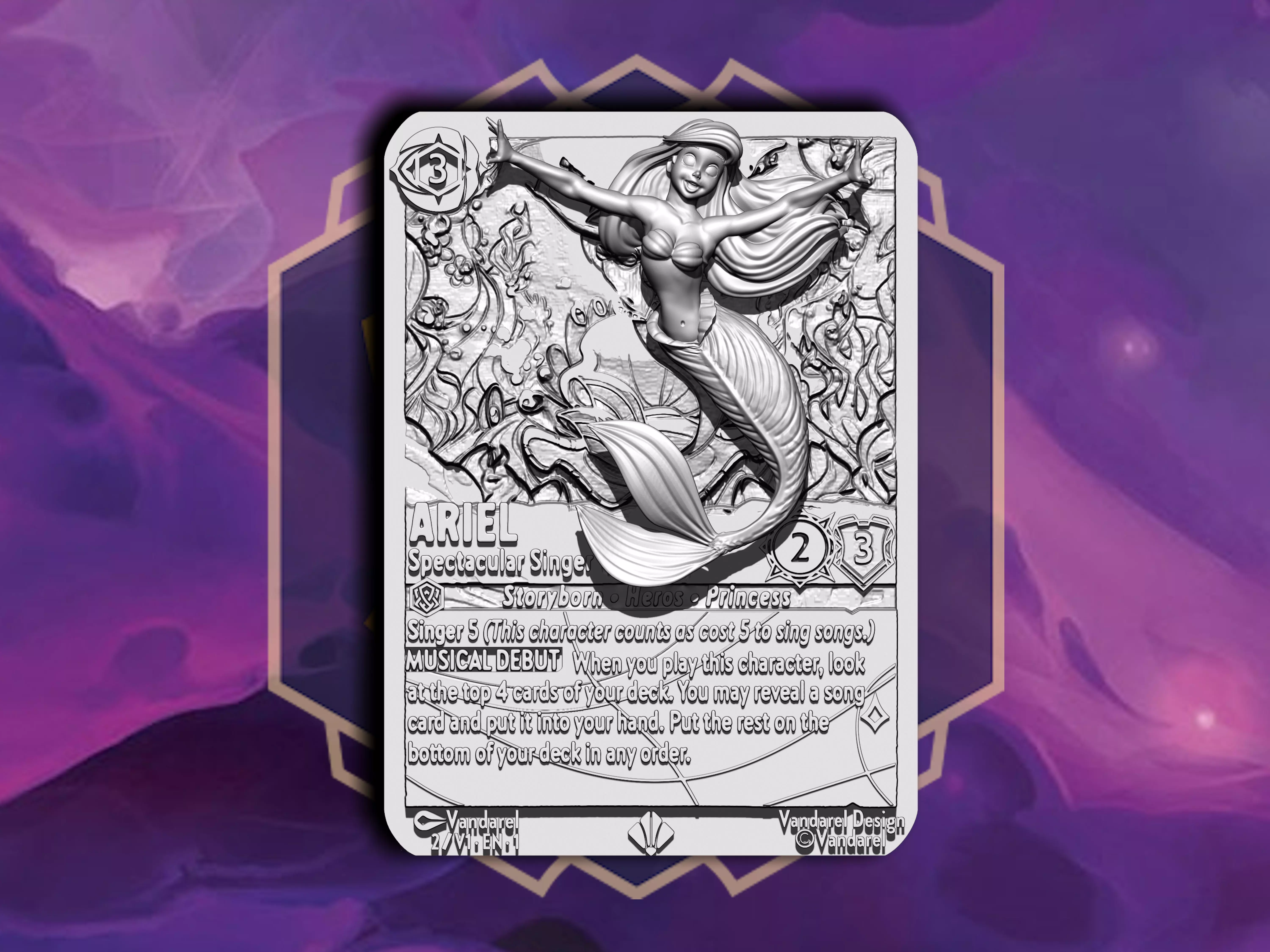 Disney Lorcana Ariel chapter 1- 2-204 3D print model 3D print model_0