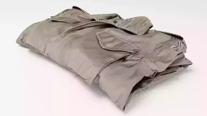 Olive Green military folded uniform field coat jacket 