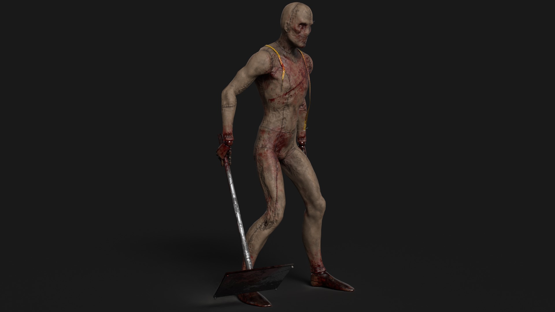 Mannequin killer 2 Low-poly 3D model_4