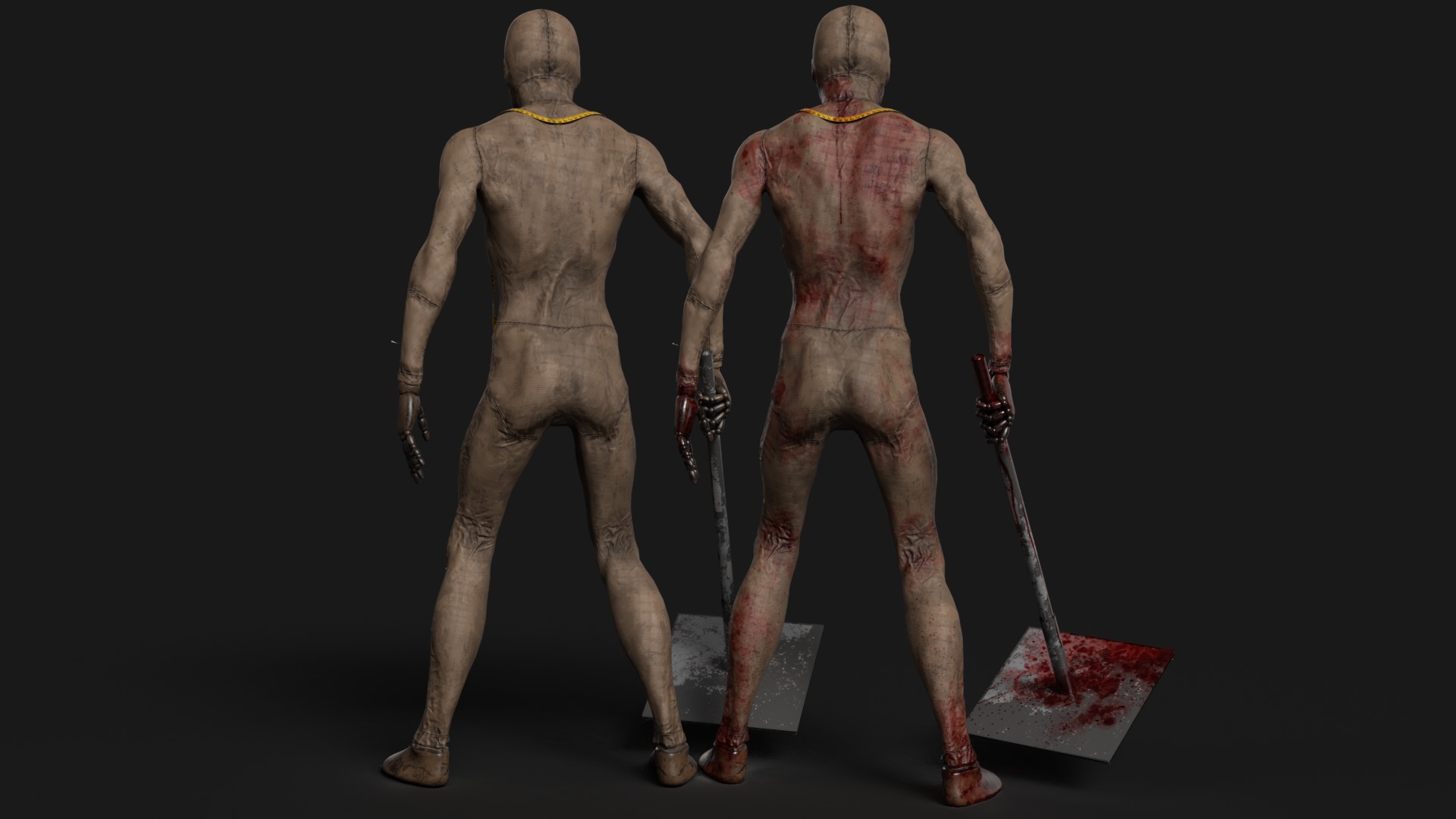 Mannequin killer 2 Low-poly 3D model_16