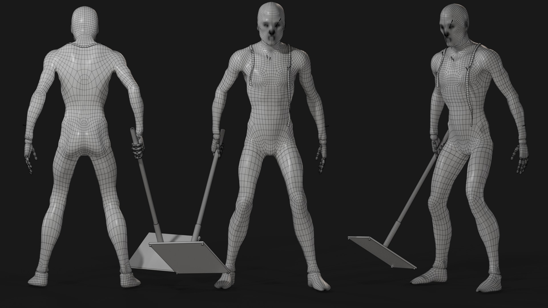 Mannequin killer 2 Low-poly 3D model_17