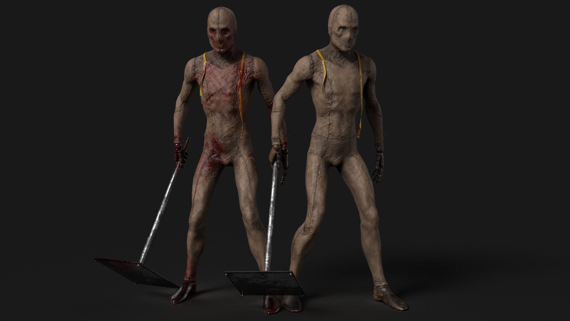 Mannequin killer 2 Low-poly 3D model_15