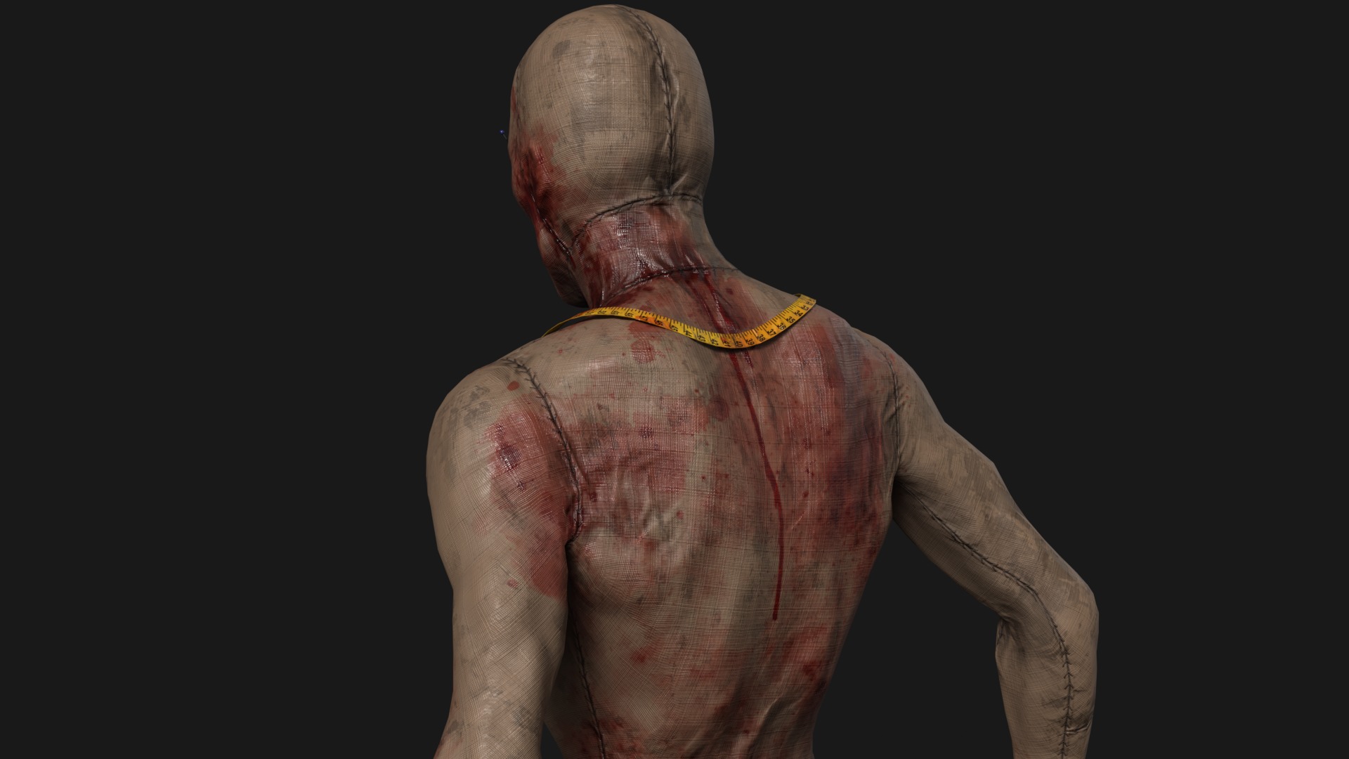 Mannequin killer 2 Low-poly 3D model_7