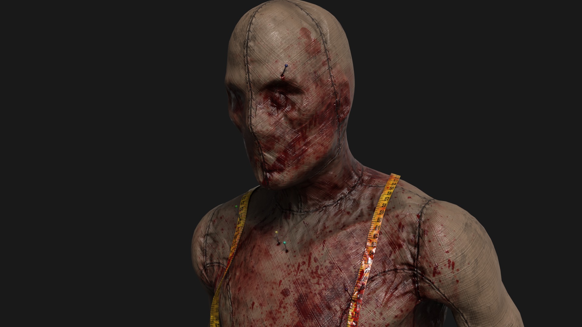 Mannequin killer 2 Low-poly 3D model_9