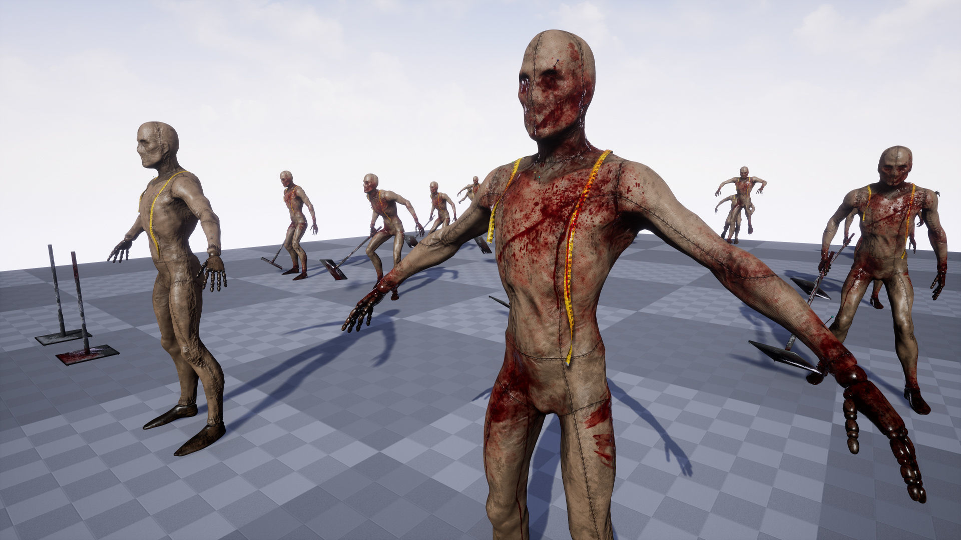 Mannequin killer 2 Low-poly 3D model_22