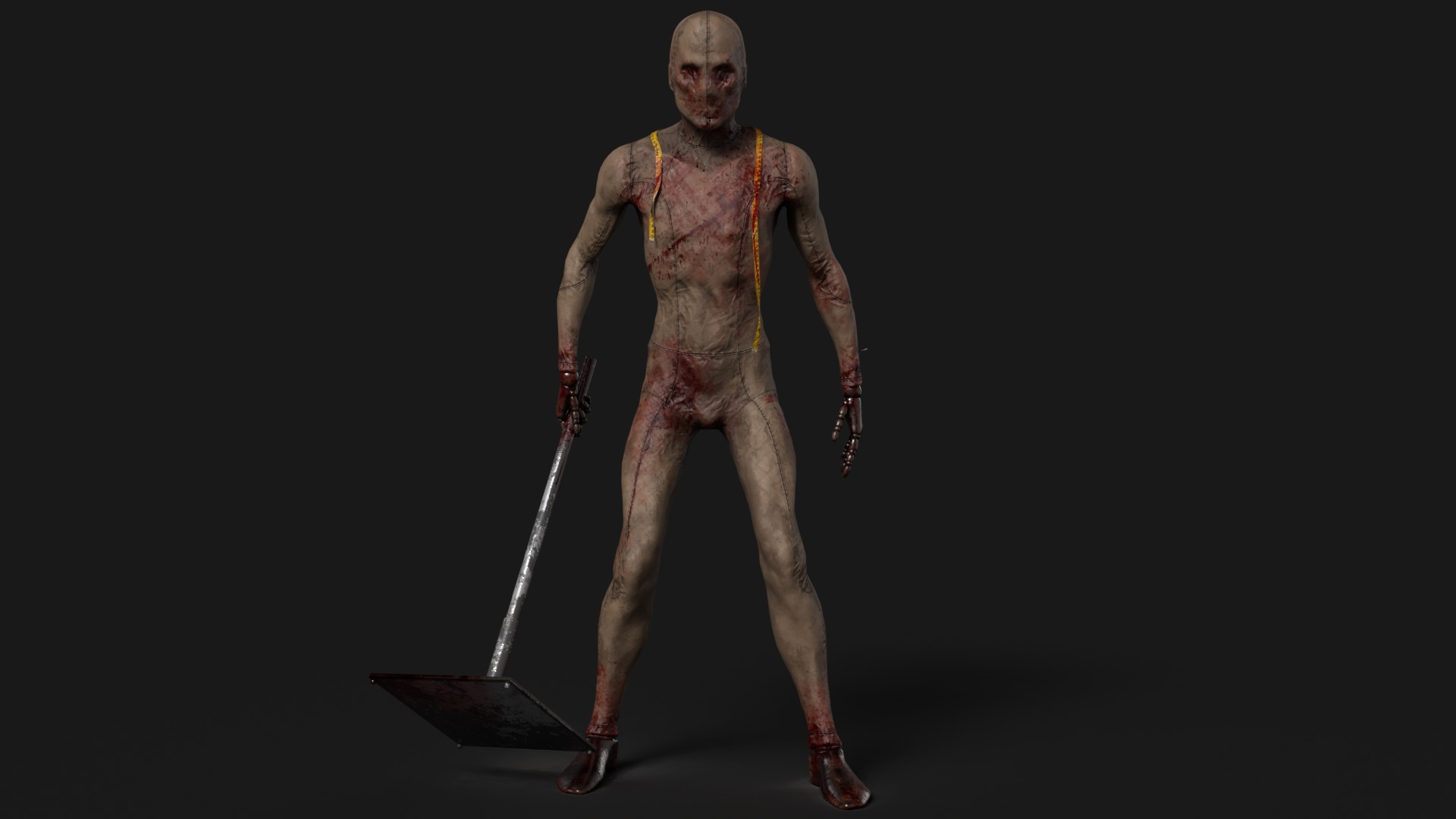 Mannequin killer 2 Low-poly 3D model_2