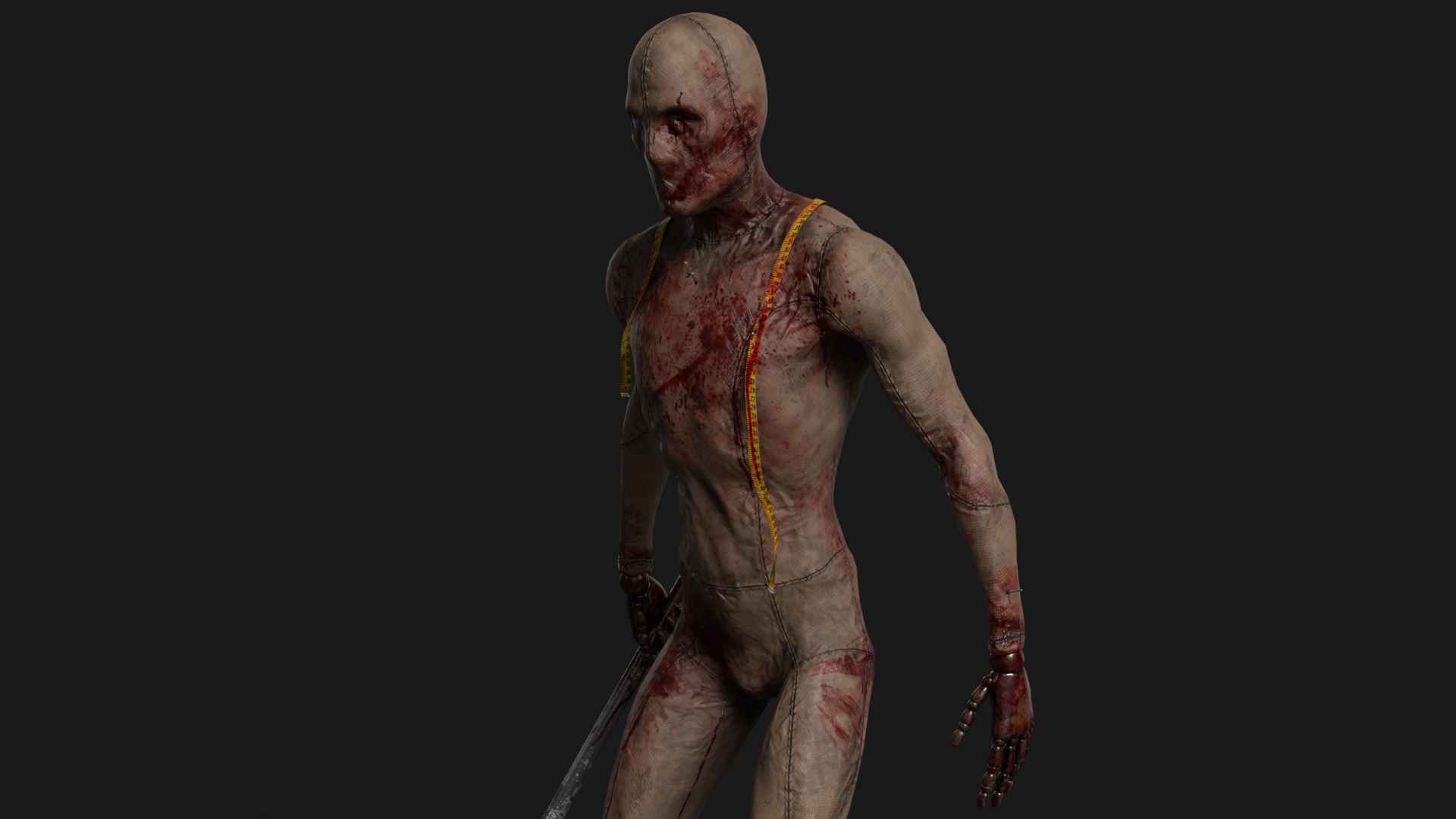 Mannequin killer 2 Low-poly 3D model_13