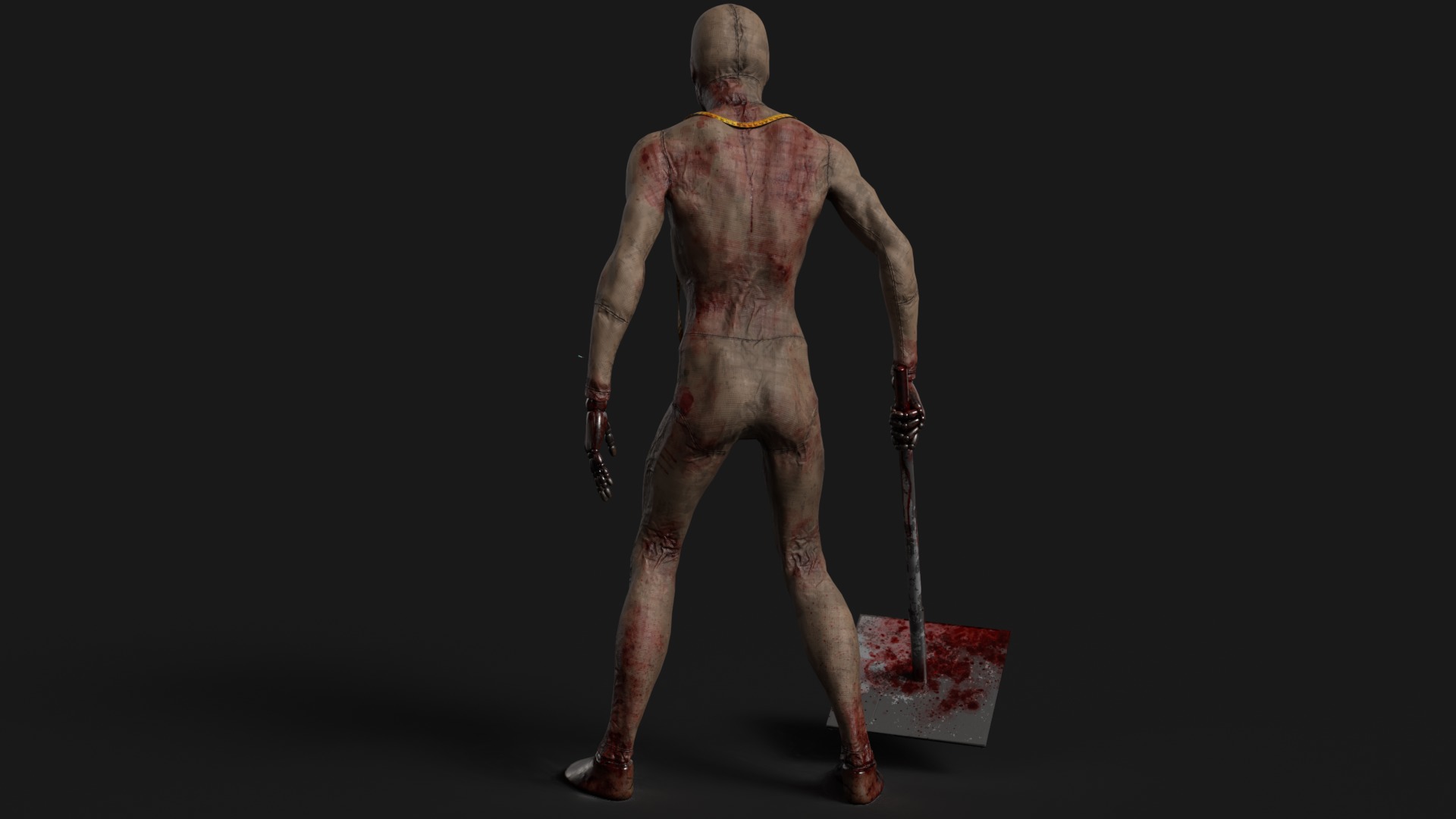 Mannequin killer 2 Low-poly 3D model_5