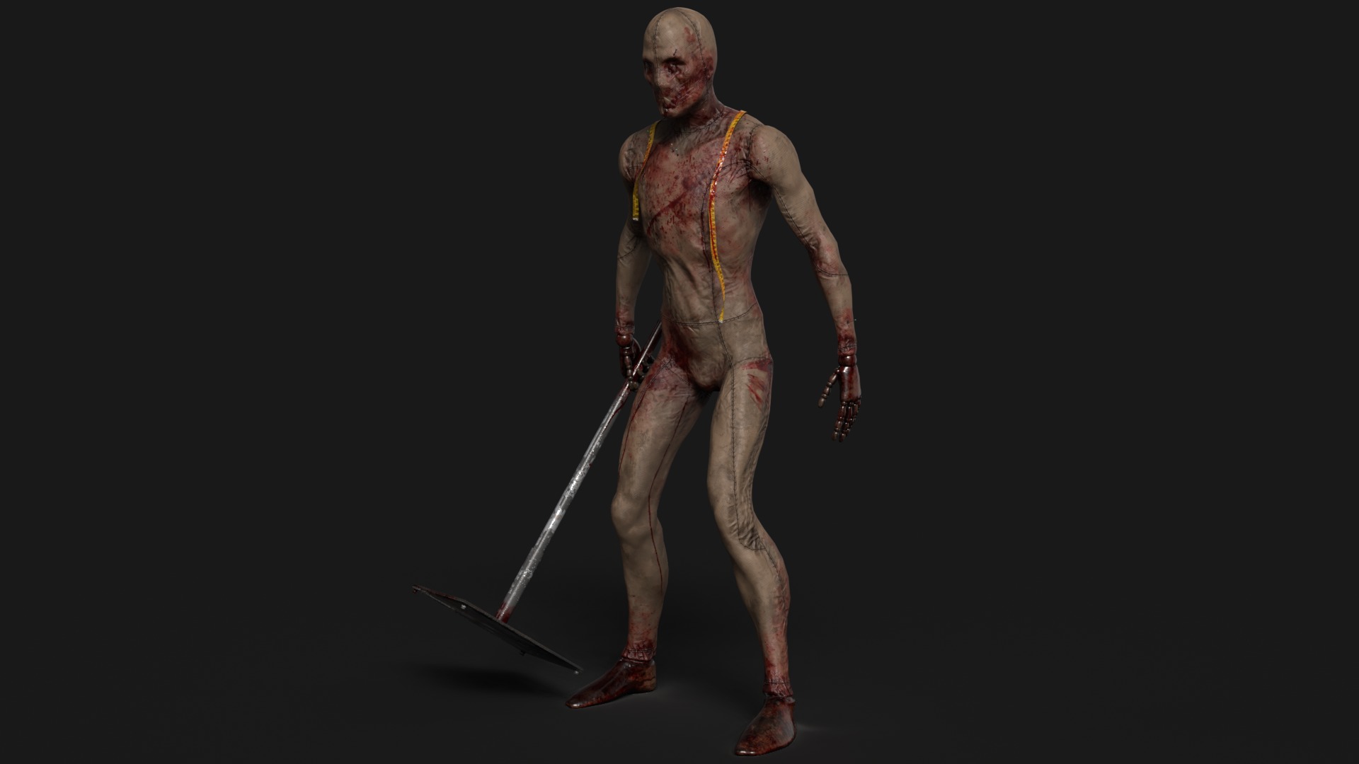 Mannequin killer 2 Low-poly 3D model_3