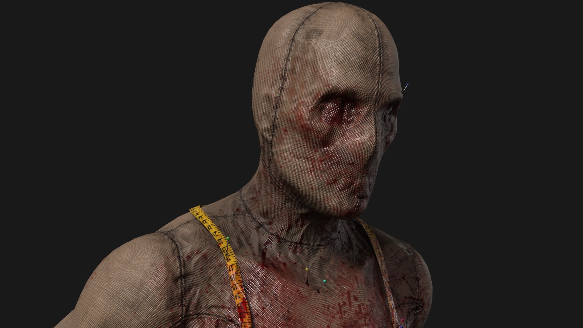 Mannequin killer 2 Low-poly 3D model_8