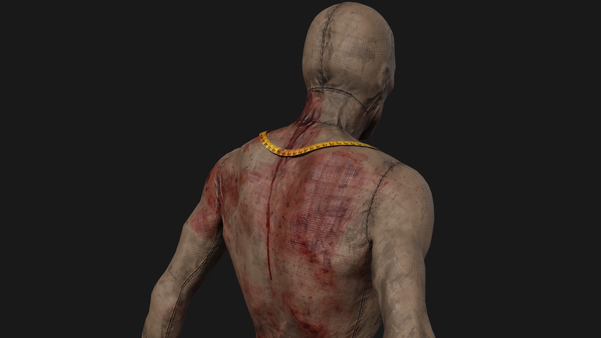Mannequin killer 2 Low-poly 3D model_6