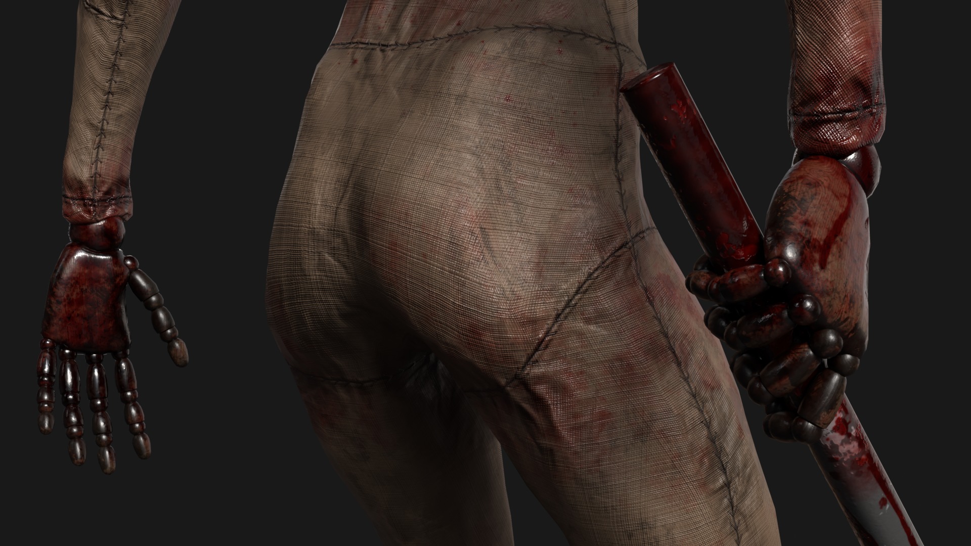 Mannequin killer 2 Low-poly 3D model_14