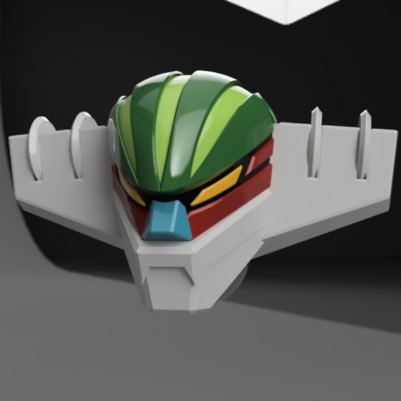 Kotetsu Jeeg head pendant 3D print model_1