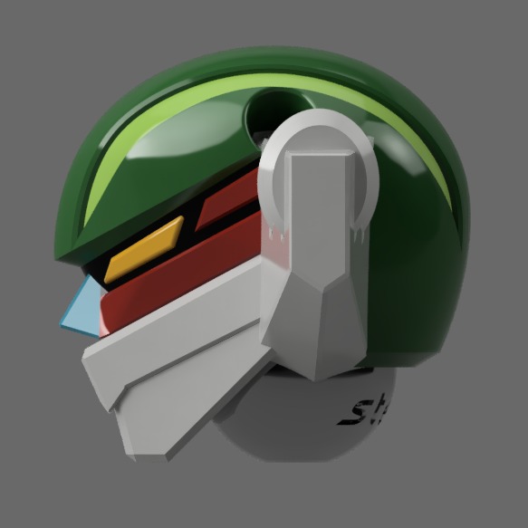 Kotetsu Jeeg head pendant 3D print model_3