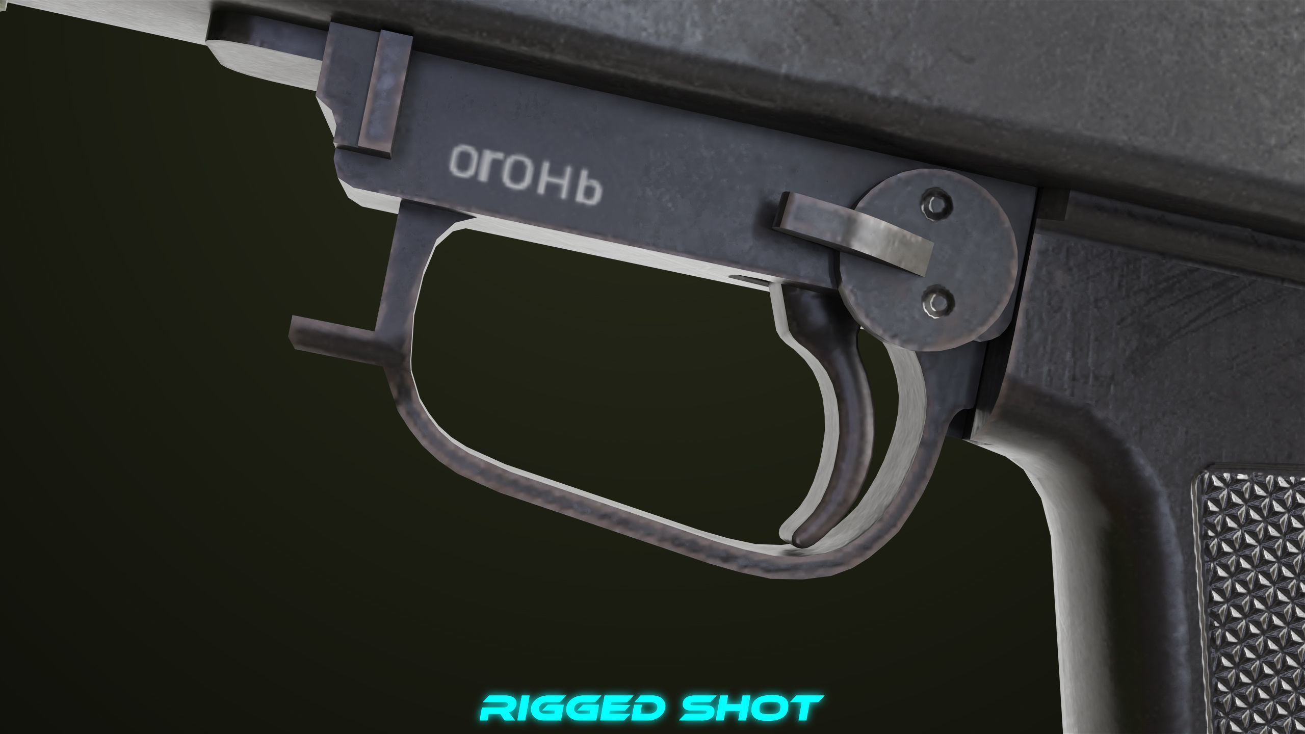 Machine Gun 11 Metal All PBR Unity UE Textures Low-poly 3D model_32