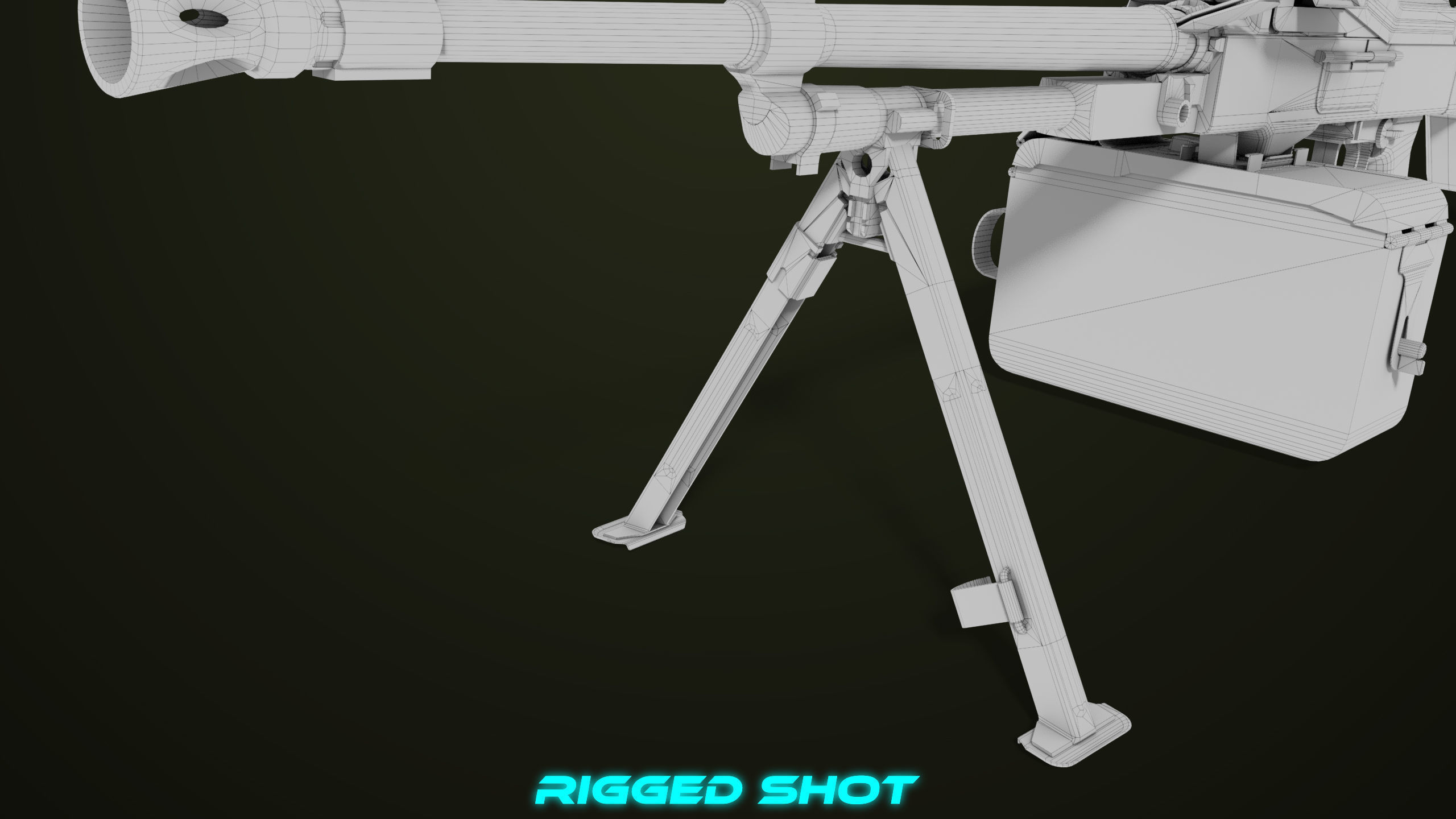 Machine Gun 11 Metal All PBR Unity UE Textures Low-poly 3D model_52