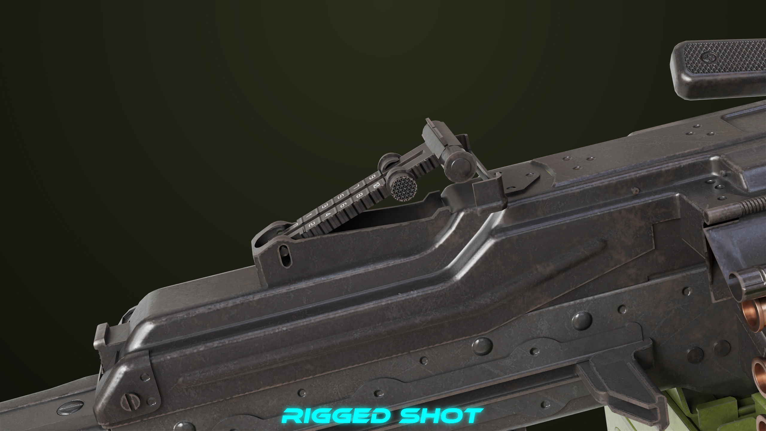 Machine Gun 11 Metal All PBR Unity UE Textures Low-poly 3D model_22