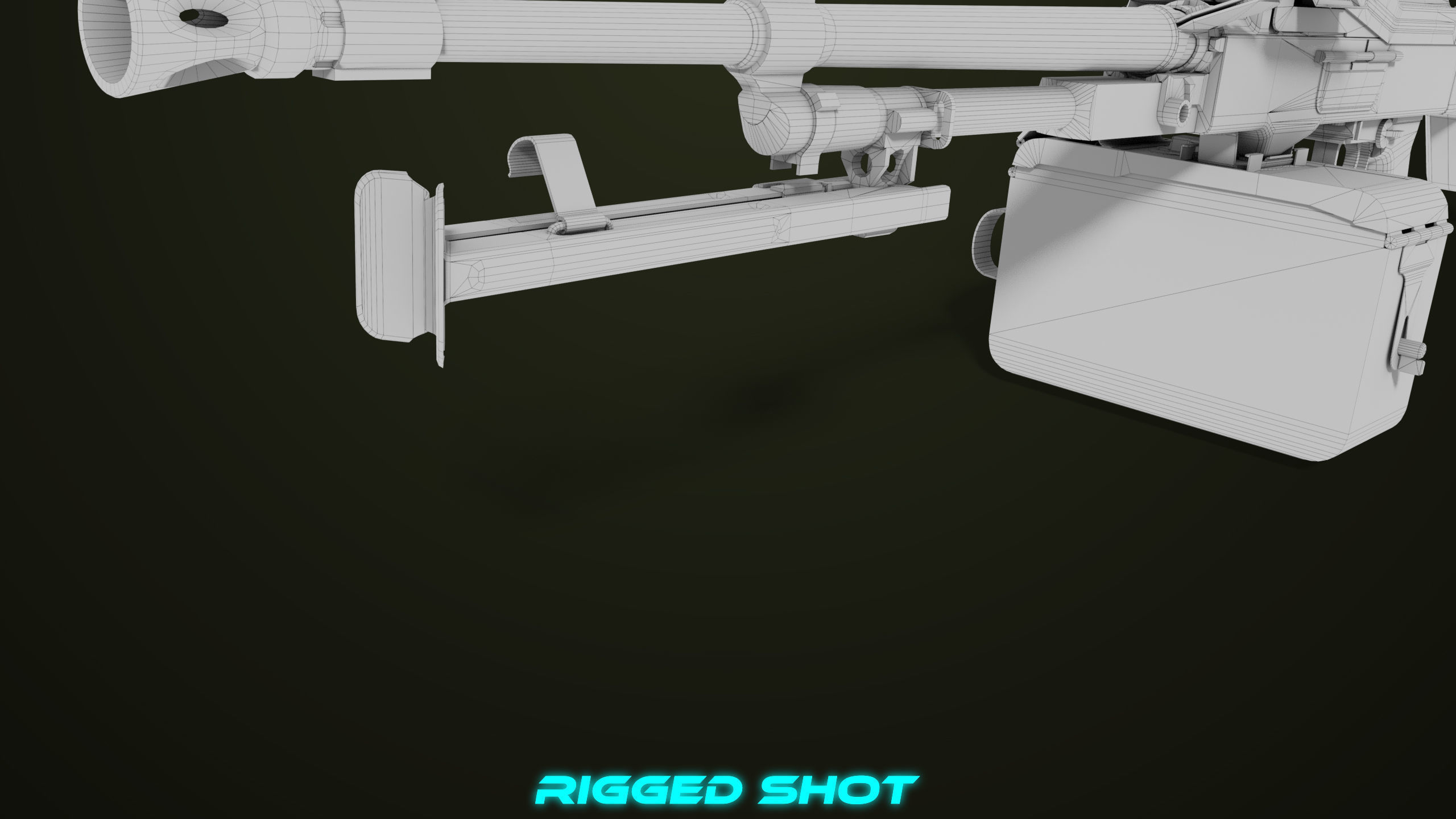 Machine Gun 11 Metal All PBR Unity UE Textures Low-poly 3D model_50