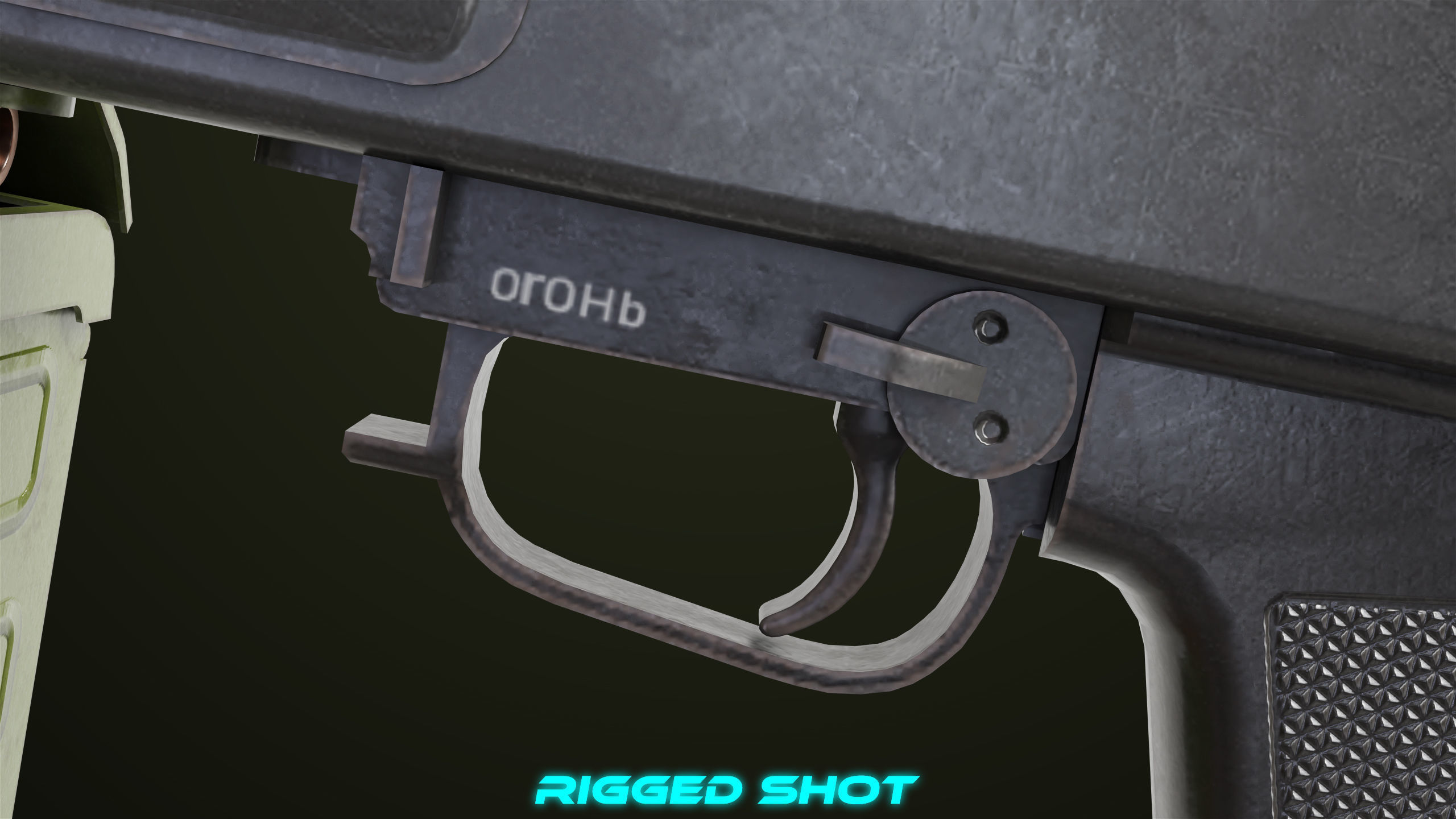 Machine Gun 11 Metal All PBR Unity UE Textures Low-poly 3D model_30