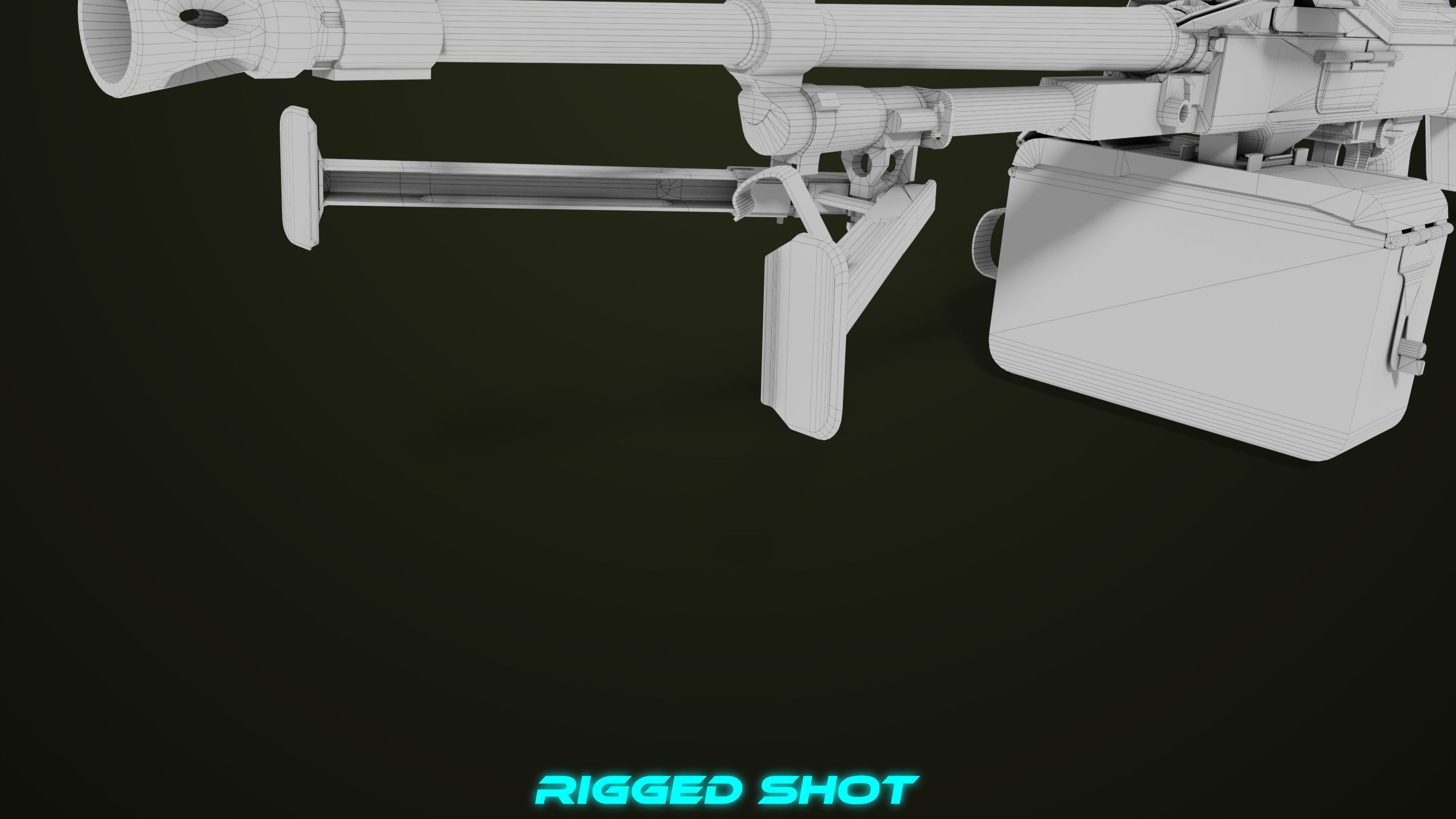 Machine Gun 11 Metal All PBR Unity UE Textures Low-poly 3D model_51