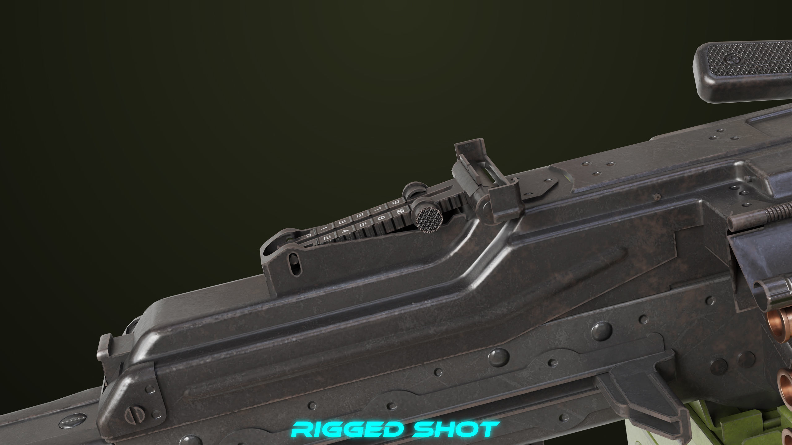 Machine Gun 11 Metal All PBR Unity UE Textures Low-poly 3D model_21