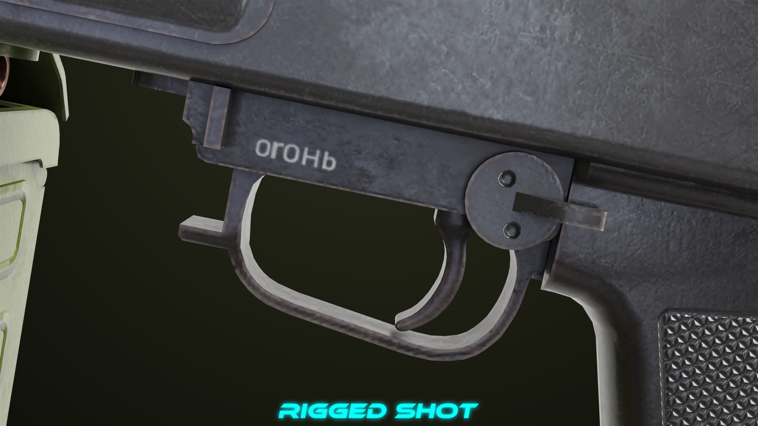 Machine Gun 11 Metal All PBR Unity UE Textures Low-poly 3D model_29