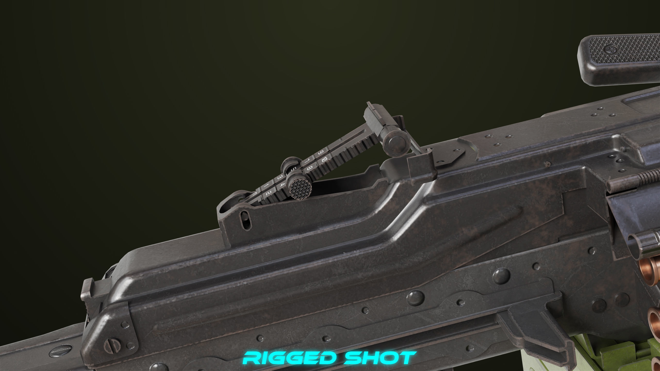 Machine Gun 11 Metal All PBR Unity UE Textures Low-poly 3D model_23