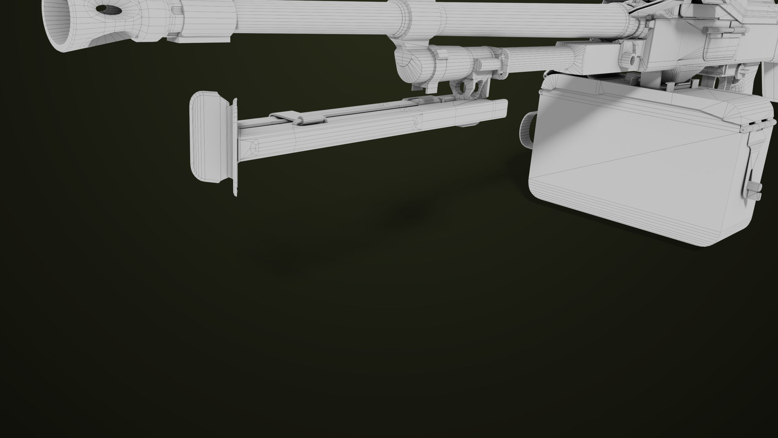 Machine Gun 11 Metal All PBR Unity UE Textures Low-poly 3D model_49