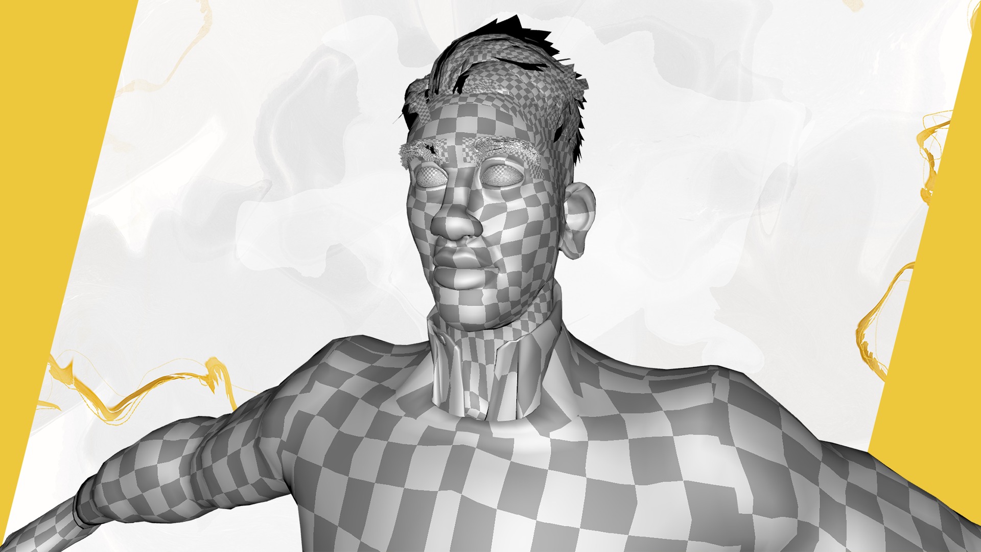 Stylized Classic cartoon man  stylized figure Low-poly 3D model_29