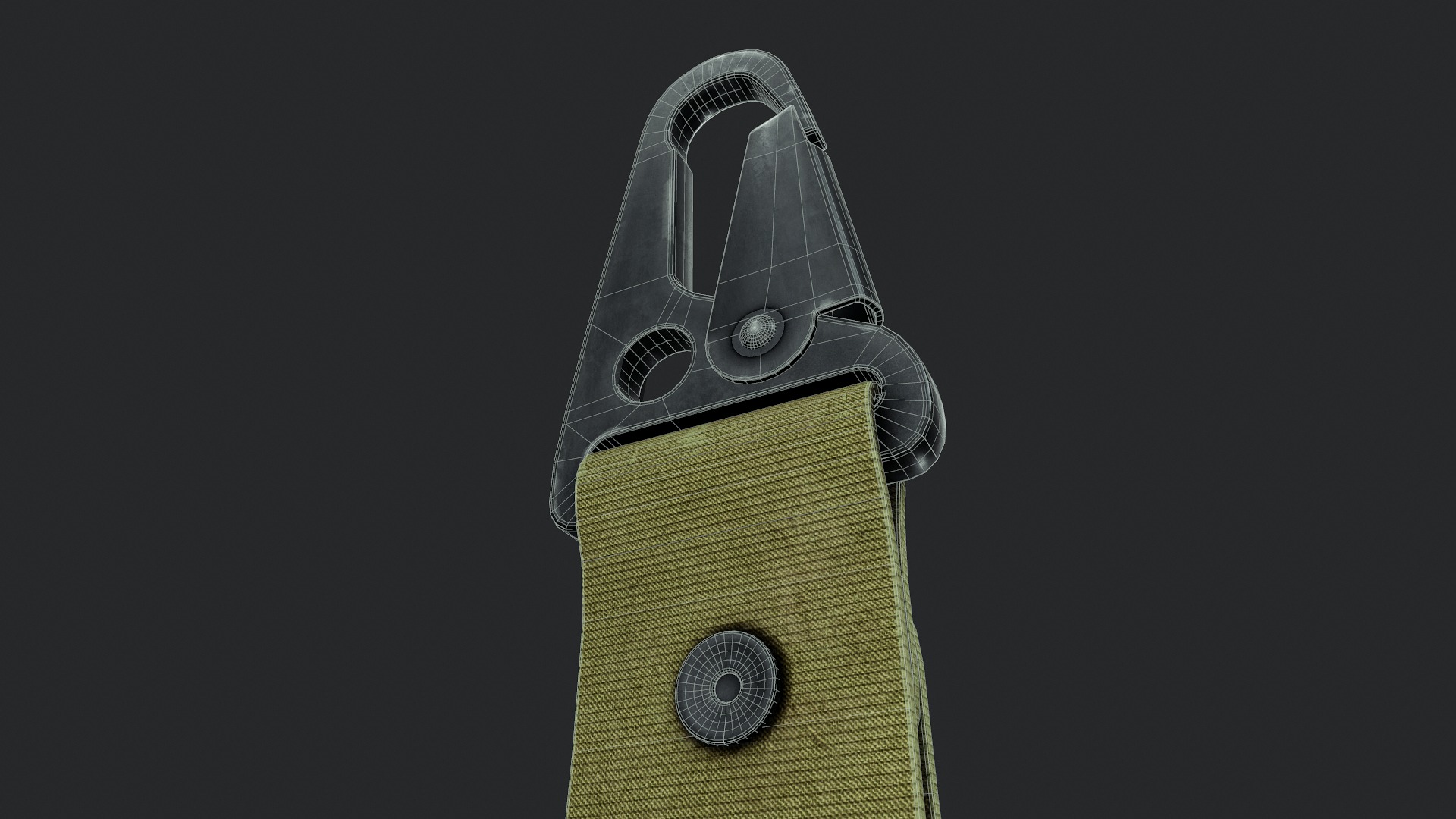 Clip Fob Keychain - Tutorial Included  Low-poly 3D model_11