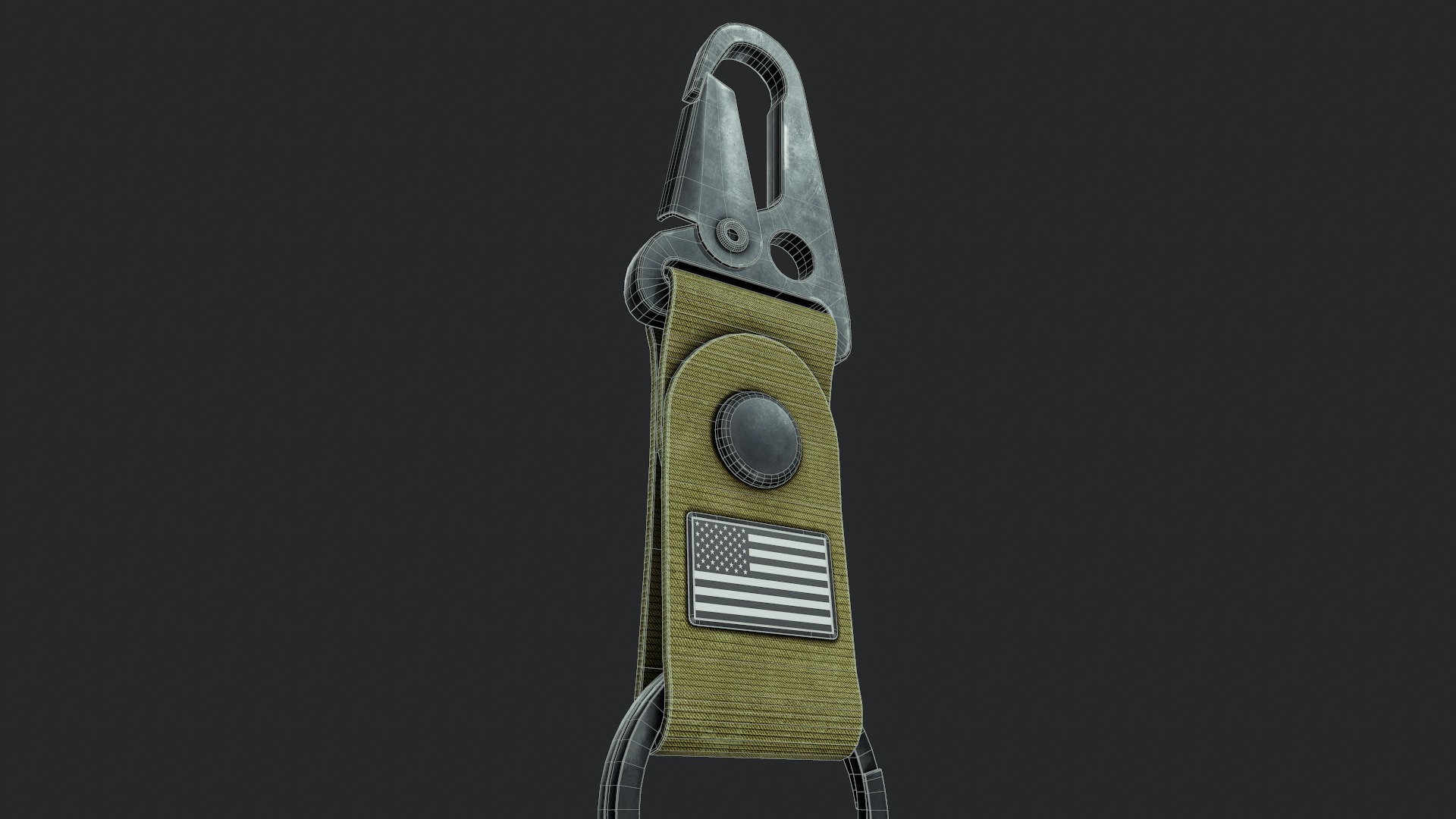 Clip Fob Keychain - Tutorial Included  Low-poly 3D model_3