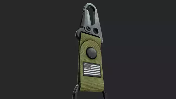 Clip Fob Keychain - Tutorial Included  Low-poly 3D model
