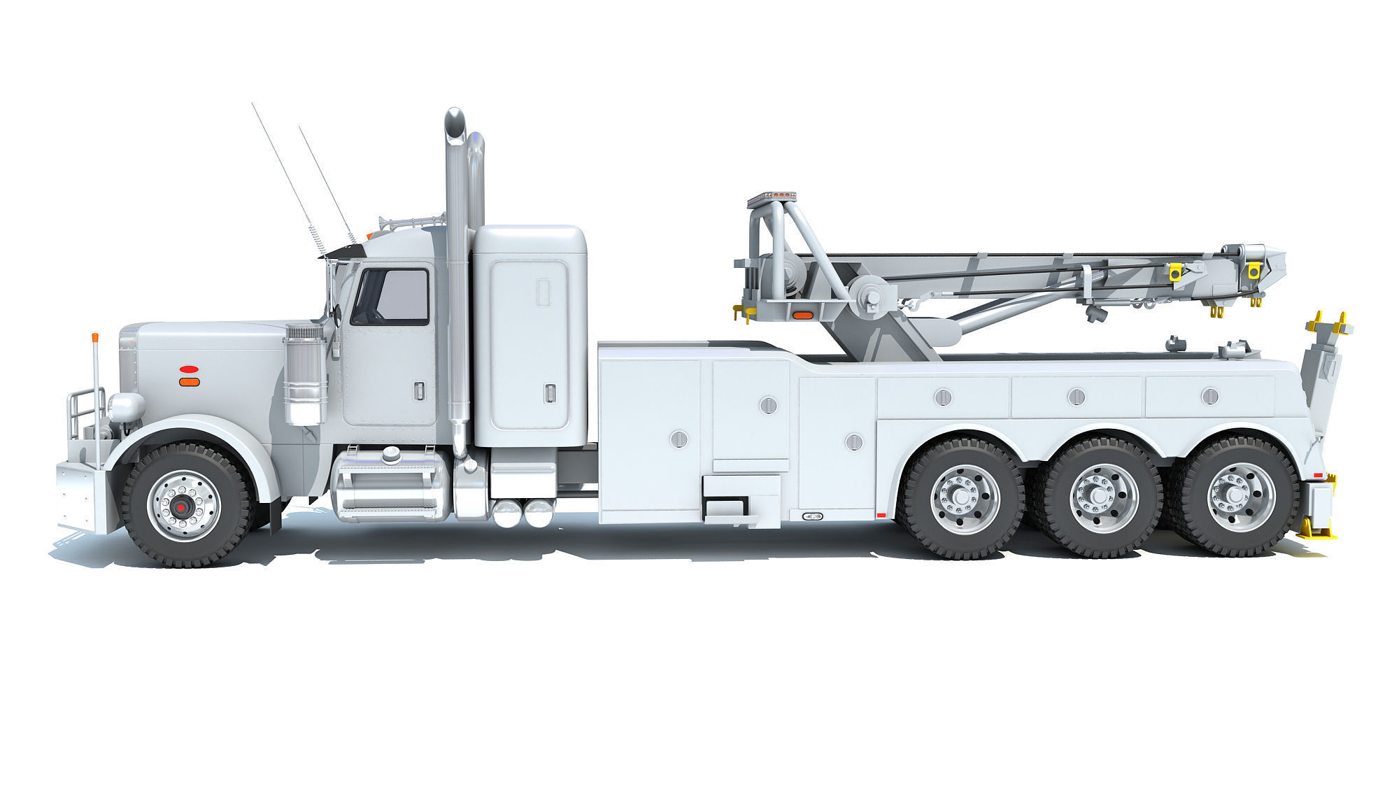 Recovery Service Wrecker Tow Truck 3D model_1