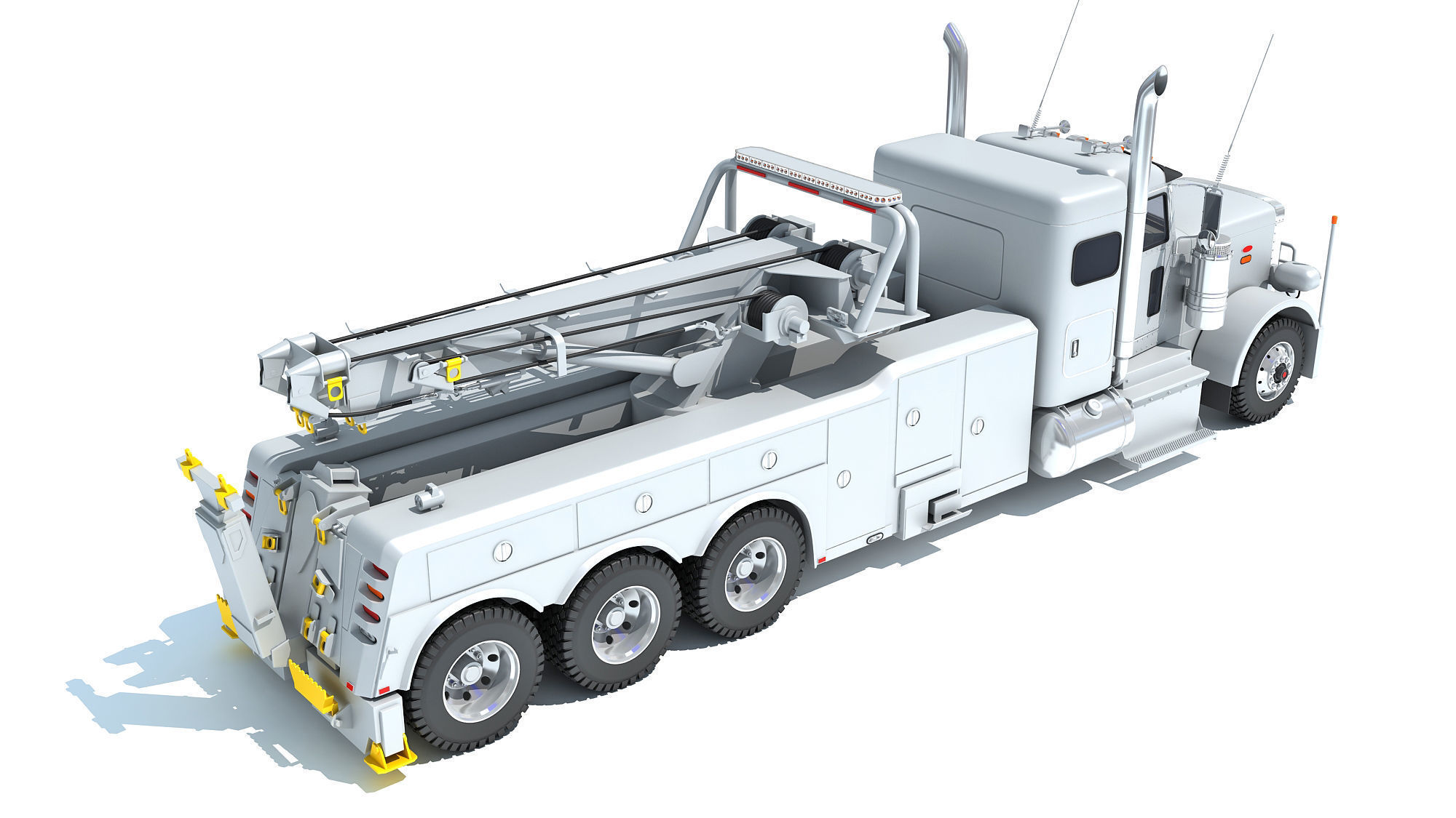 Recovery Service Wrecker Tow Truck 3D model_6