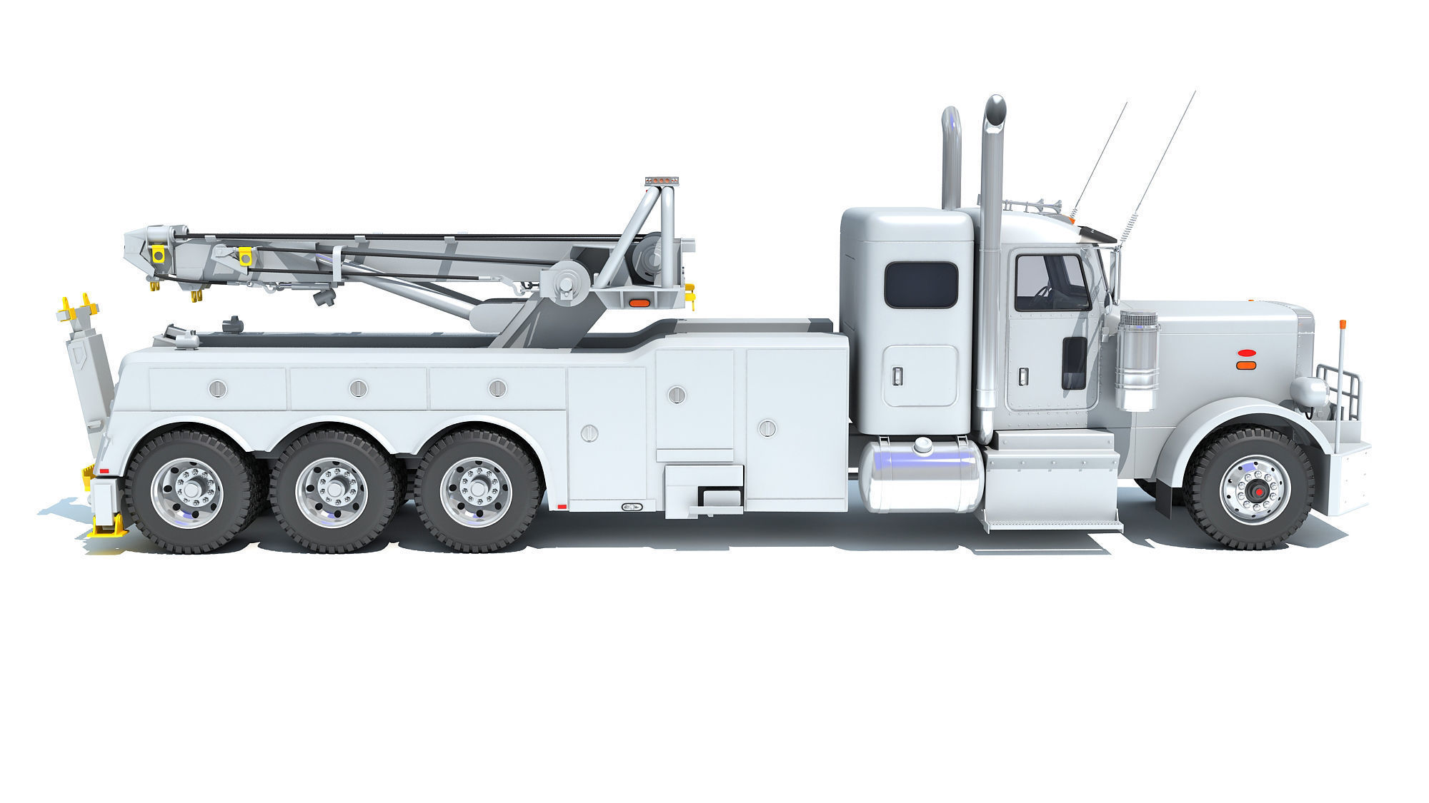 Recovery Service Wrecker Tow Truck 3D model_7