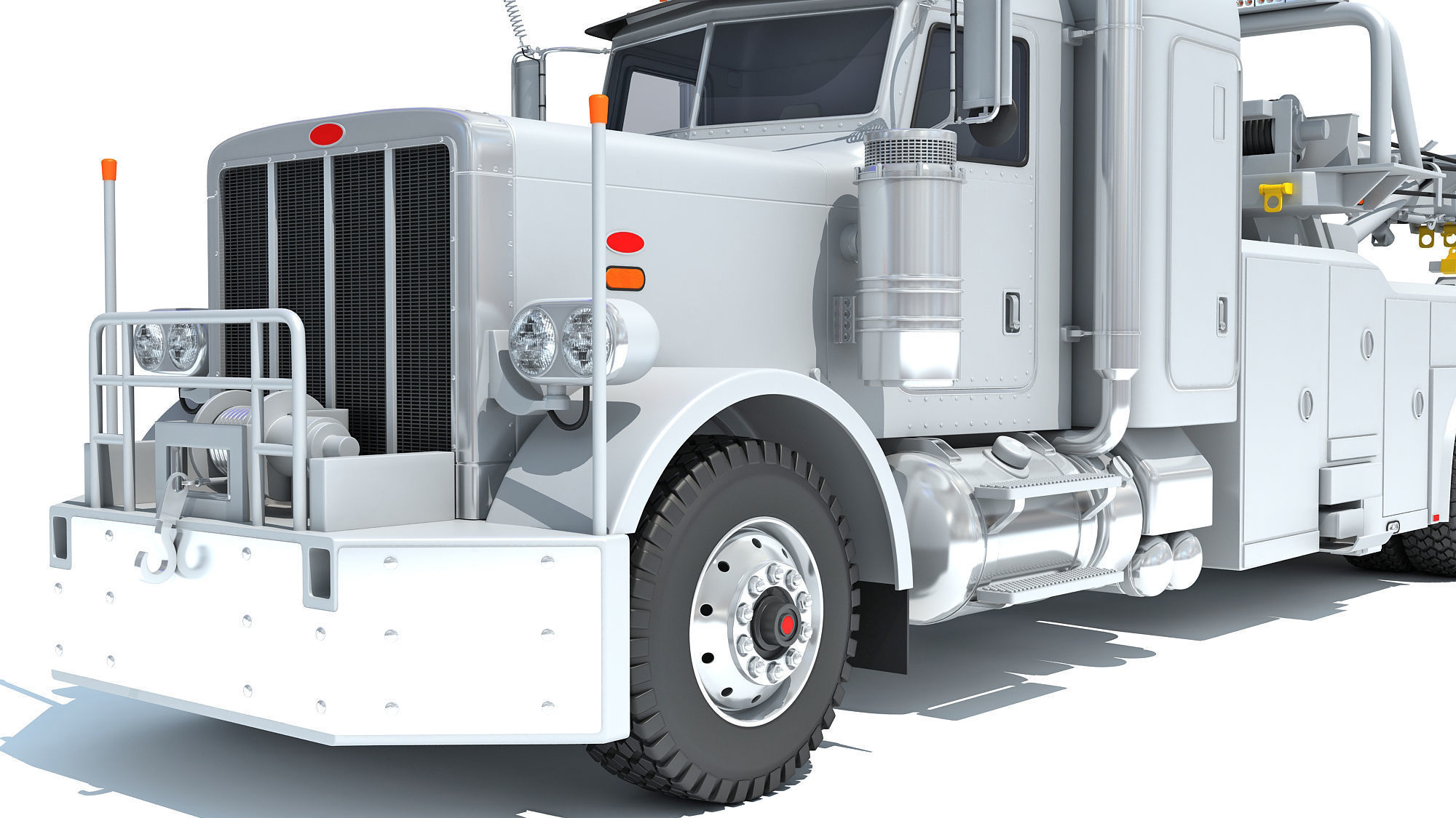 Recovery Service Wrecker Tow Truck 3D model_12