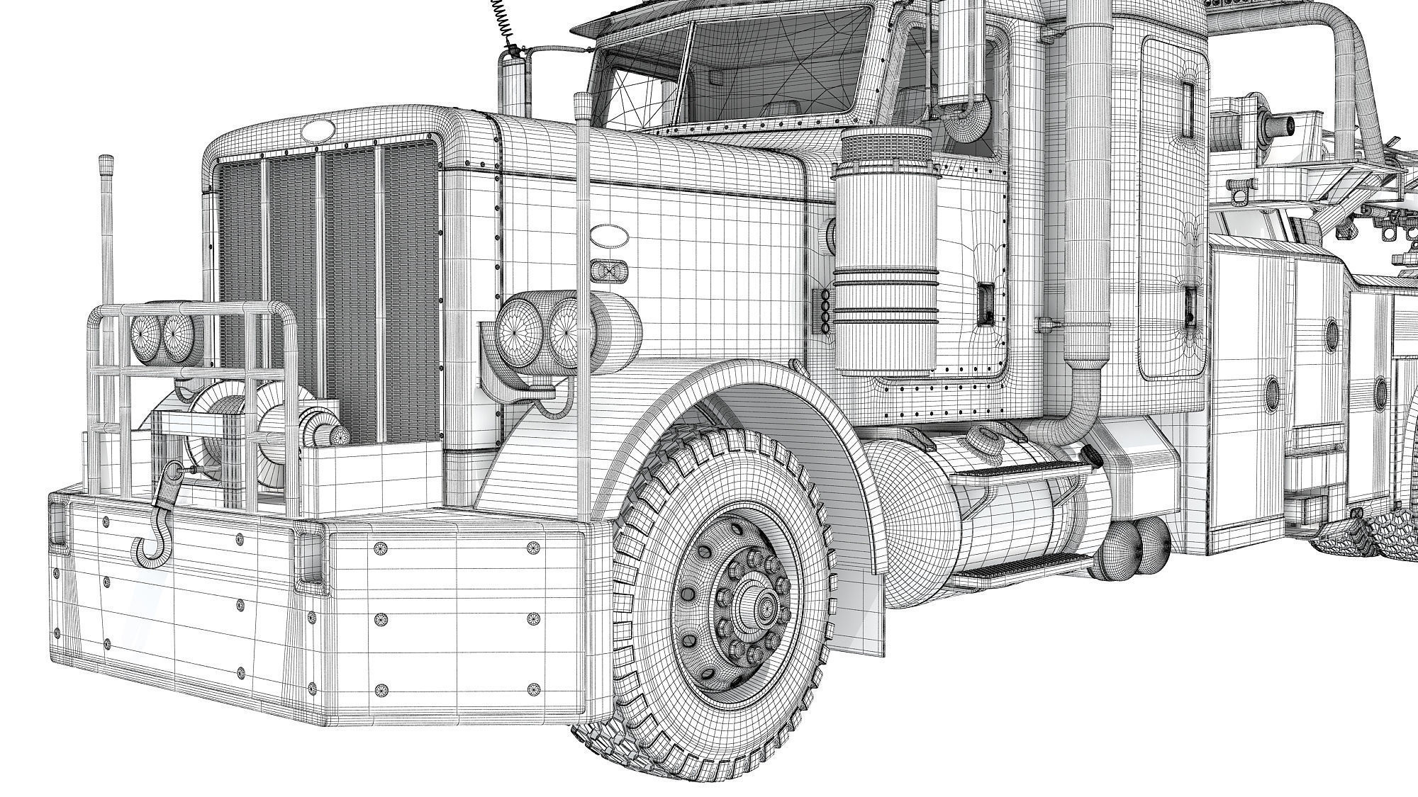 Recovery Service Wrecker Tow Truck 3D model_20