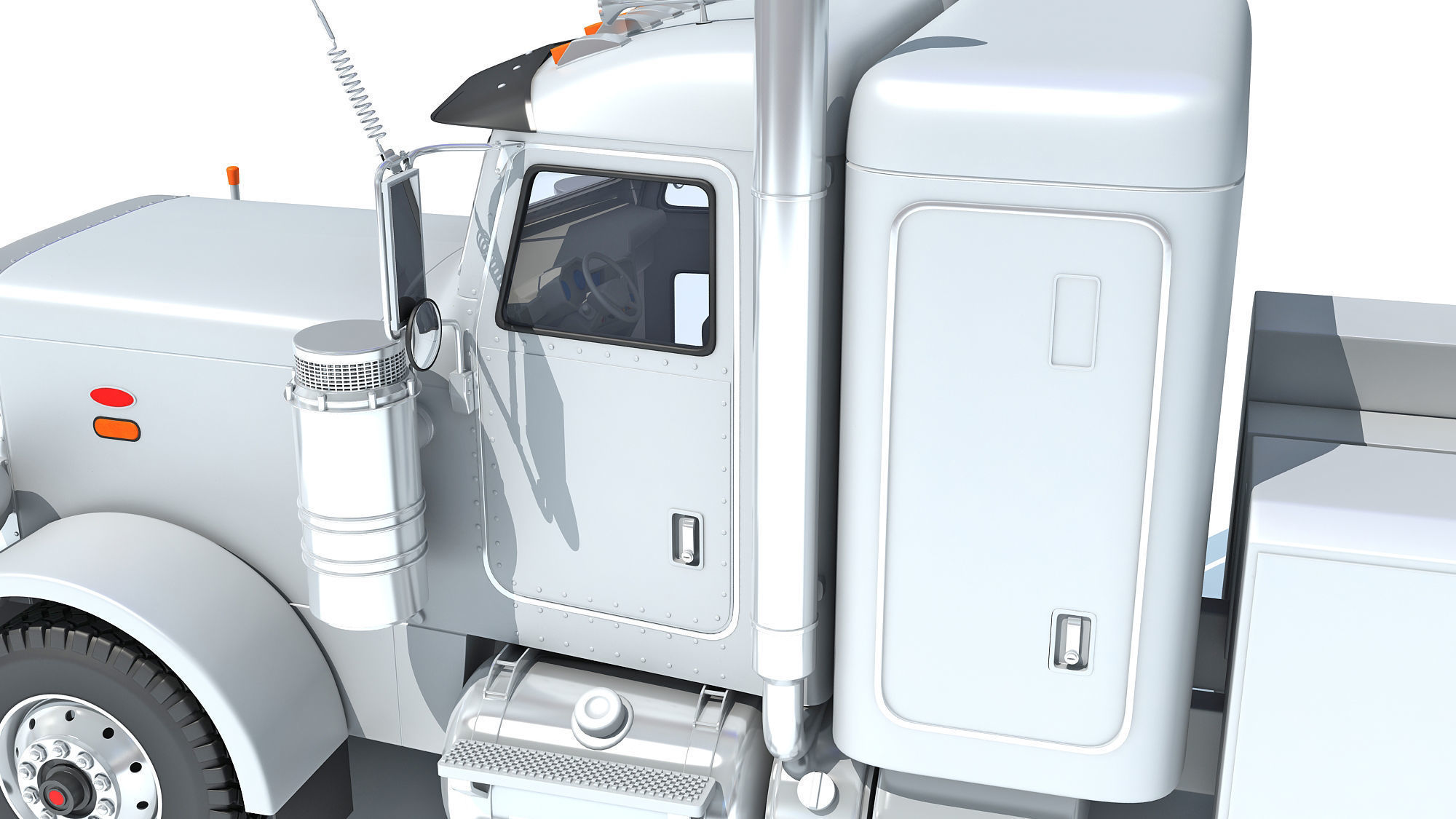Recovery Service Wrecker Tow Truck 3D model_13