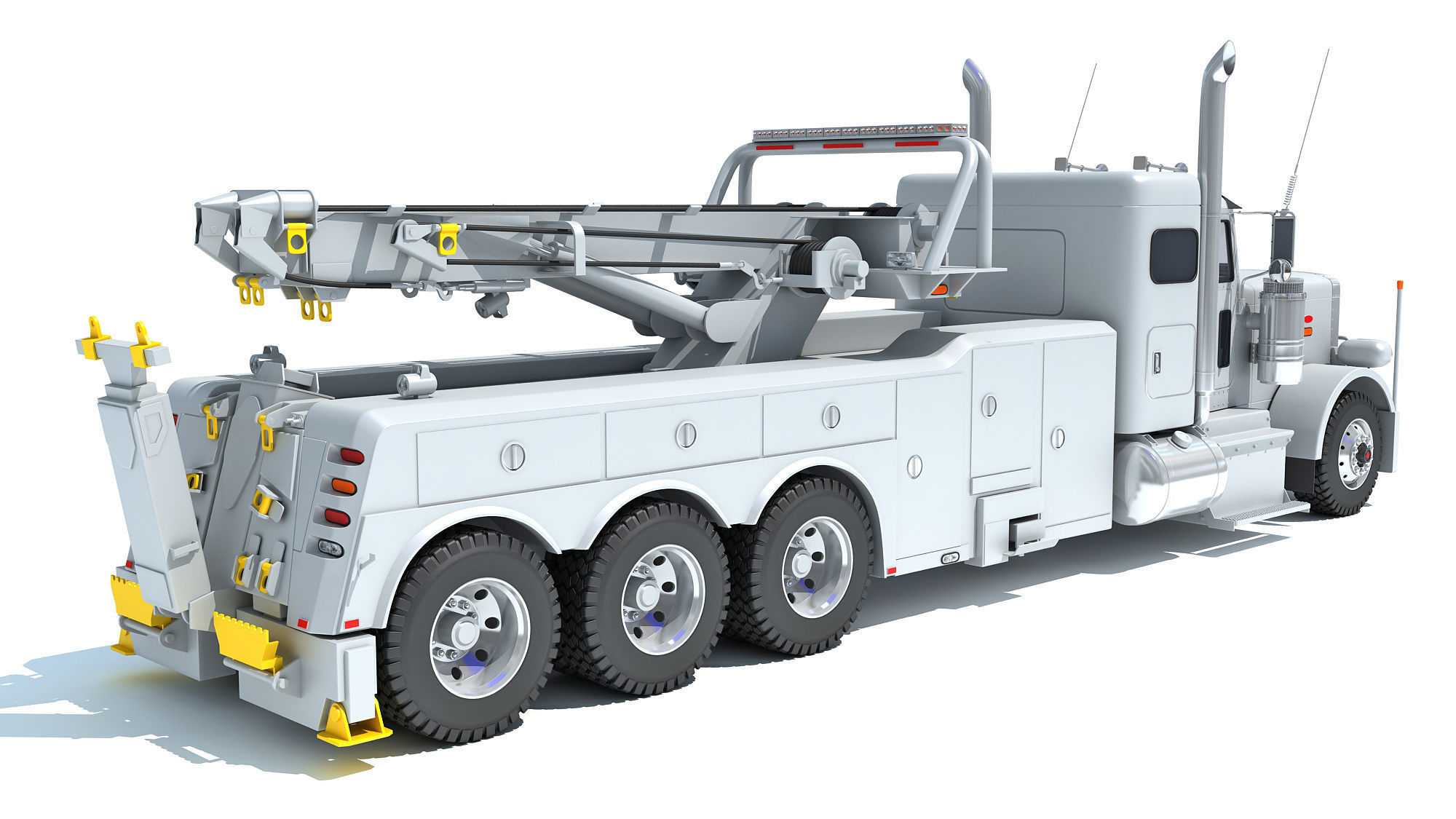 Recovery Service Wrecker Tow Truck 3D model_5