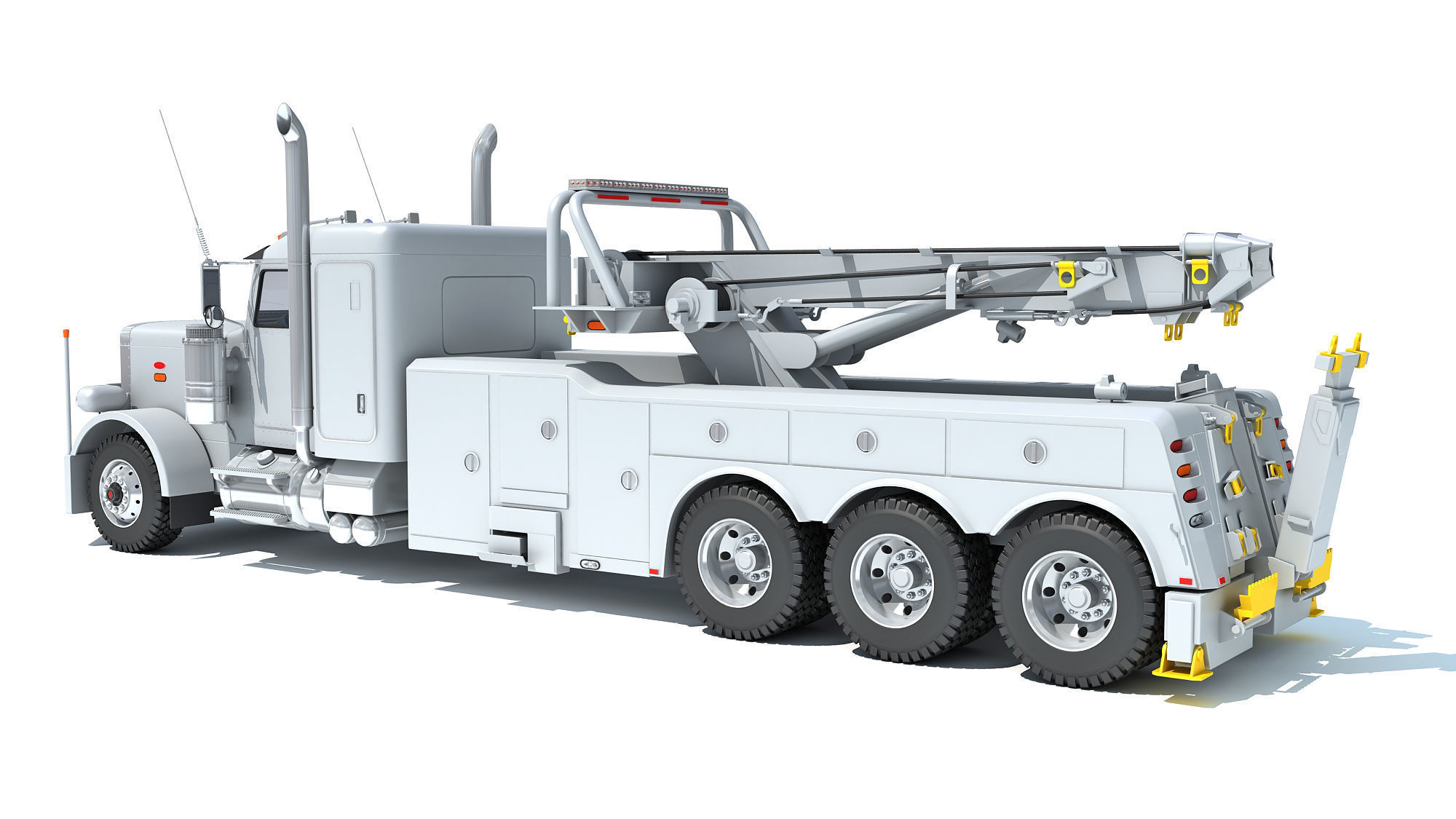 Recovery Service Wrecker Tow Truck 3D model_2
