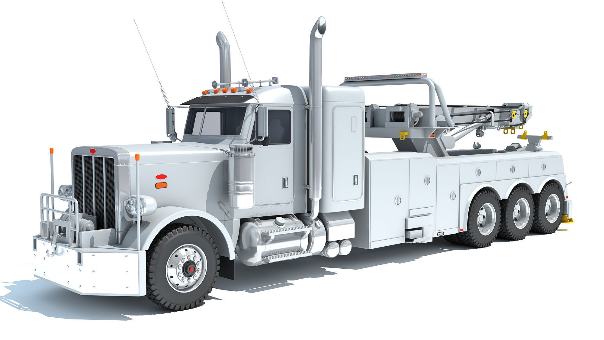 Recovery Service Wrecker Tow Truck 3D model_10
