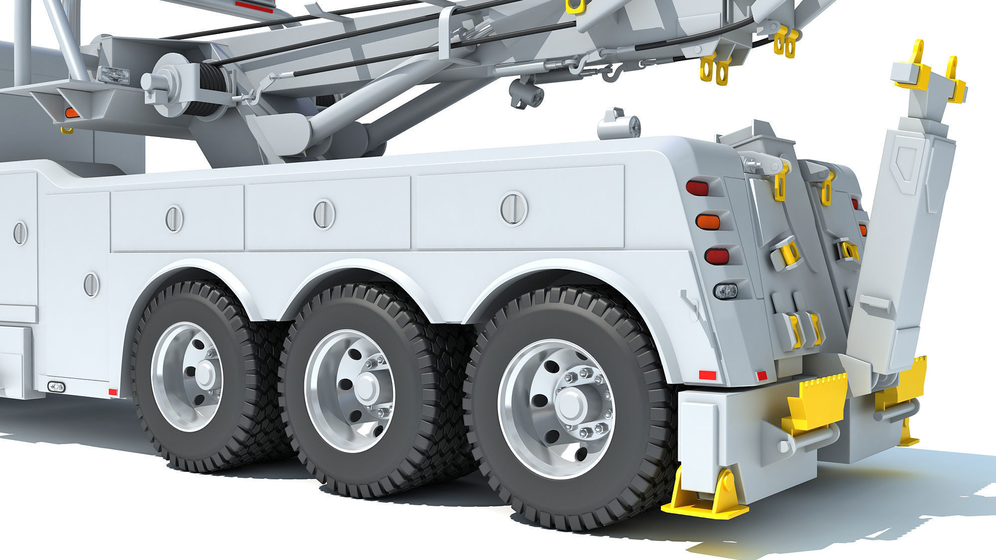 Recovery Service Wrecker Tow Truck 3D model_14