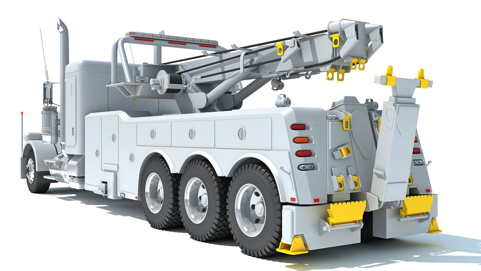 Recovery Service Wrecker Tow Truck 3D model_4