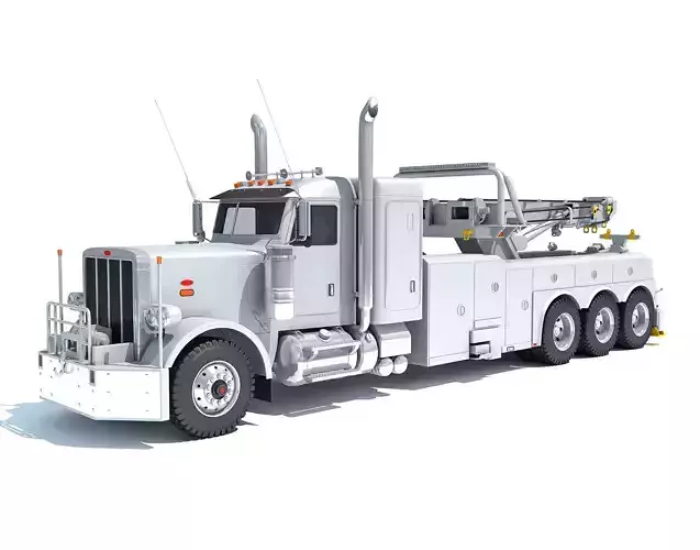 Recovery Service Wrecker Tow Truck 3D model