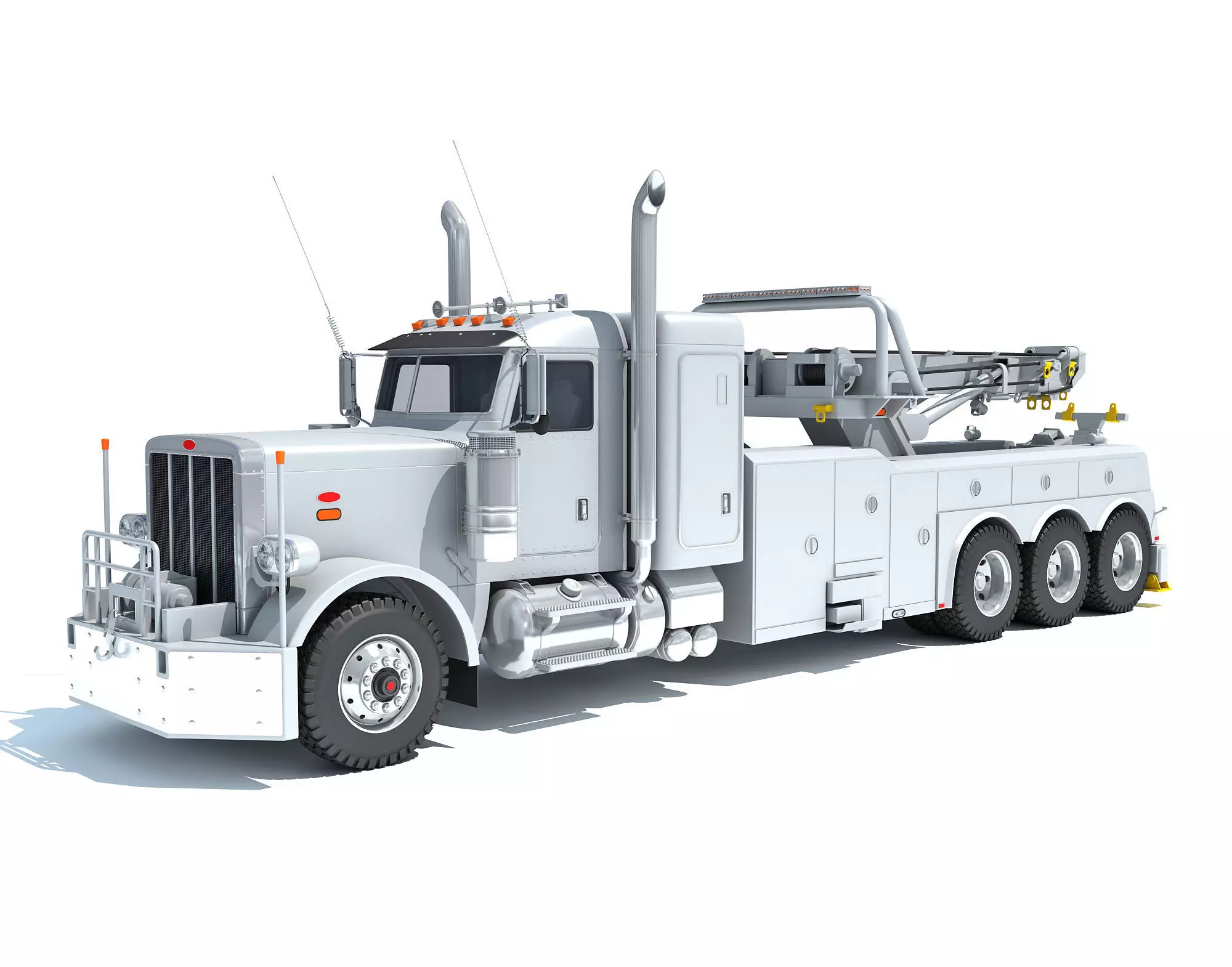 Recovery Service Wrecker Tow Truck 3D model_0