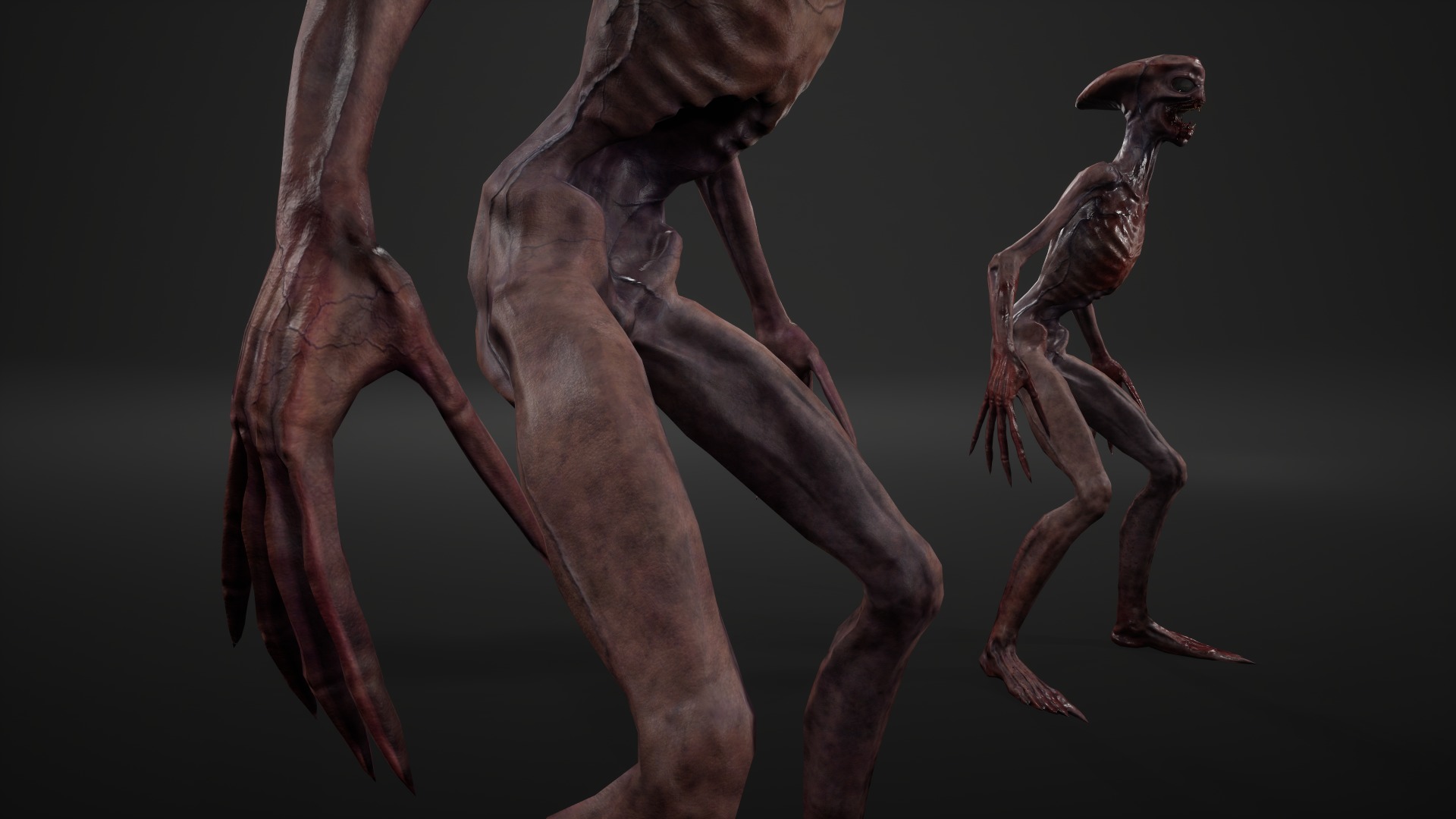 Alien 2 Low-poly 3D model_7