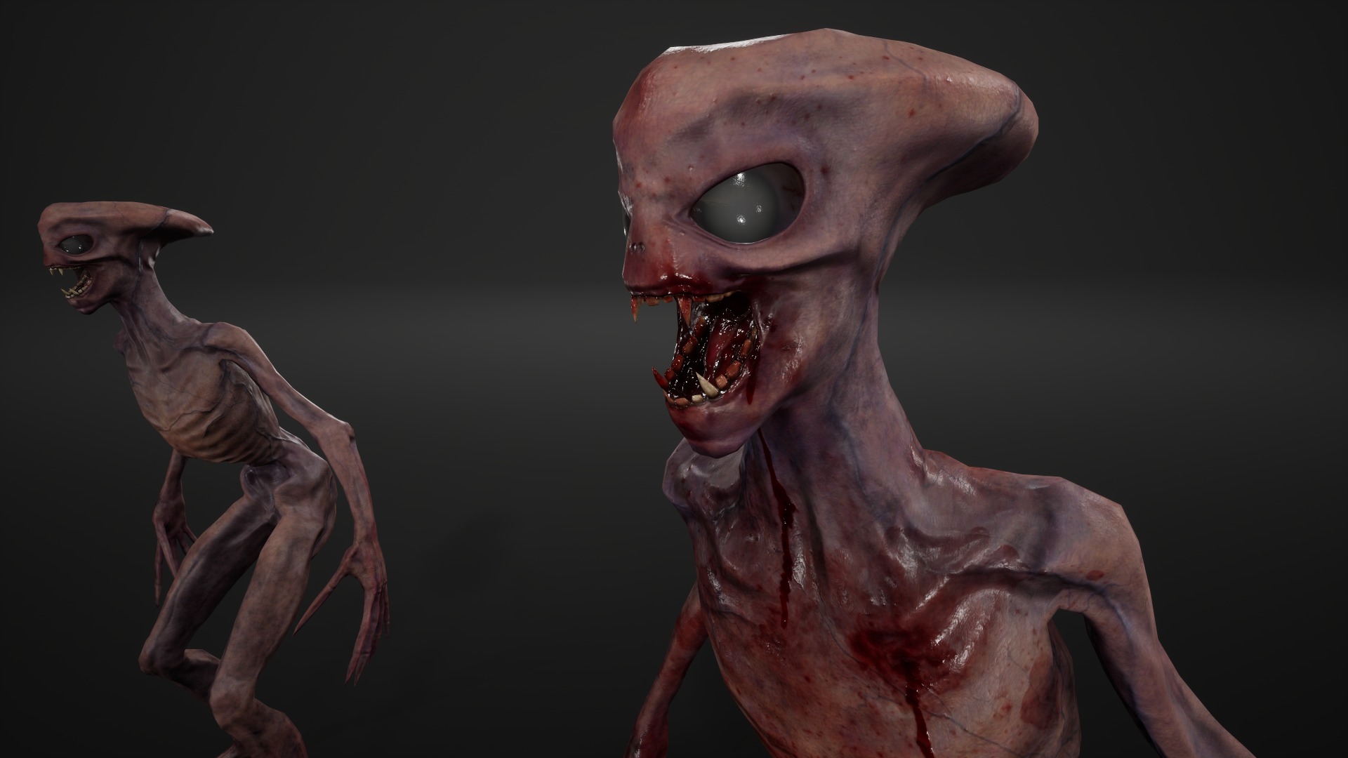 Alien 2 Low-poly 3D model_4