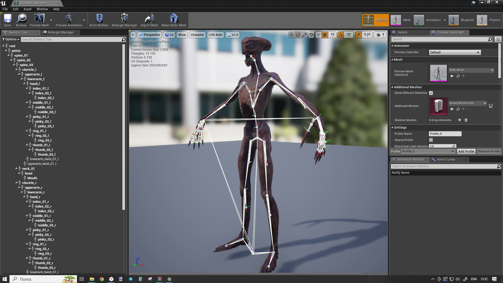 Alien 2 Low-poly 3D model_17