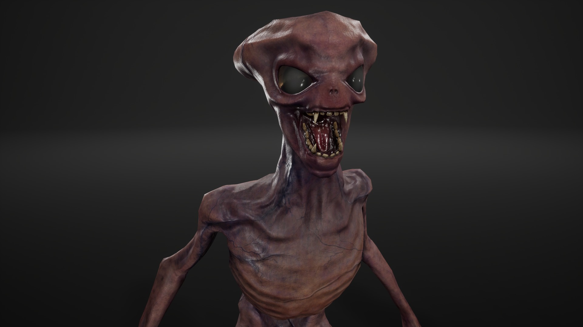 Alien 2 Low-poly 3D model_5