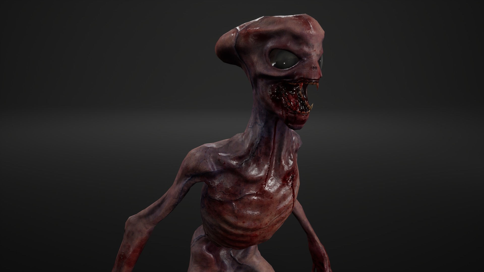 Alien 2 Low-poly 3D model_13